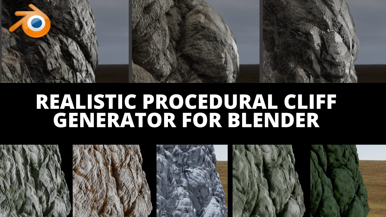 NATURAL CLIFF Realistic Procedural Cliff Generator For Blender 2.8 and 2.9