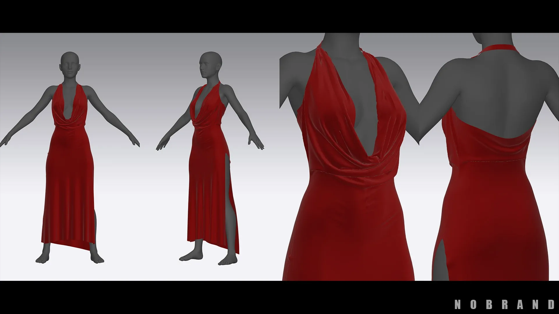 Women's - Red Silk Dress