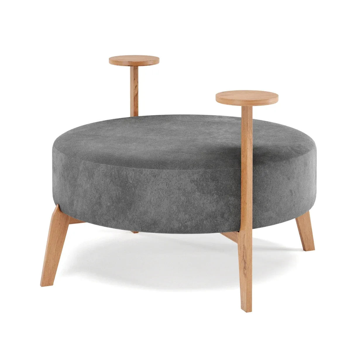 Poufs Vol 4 - Round Velvet Pouf by Adjustable Color