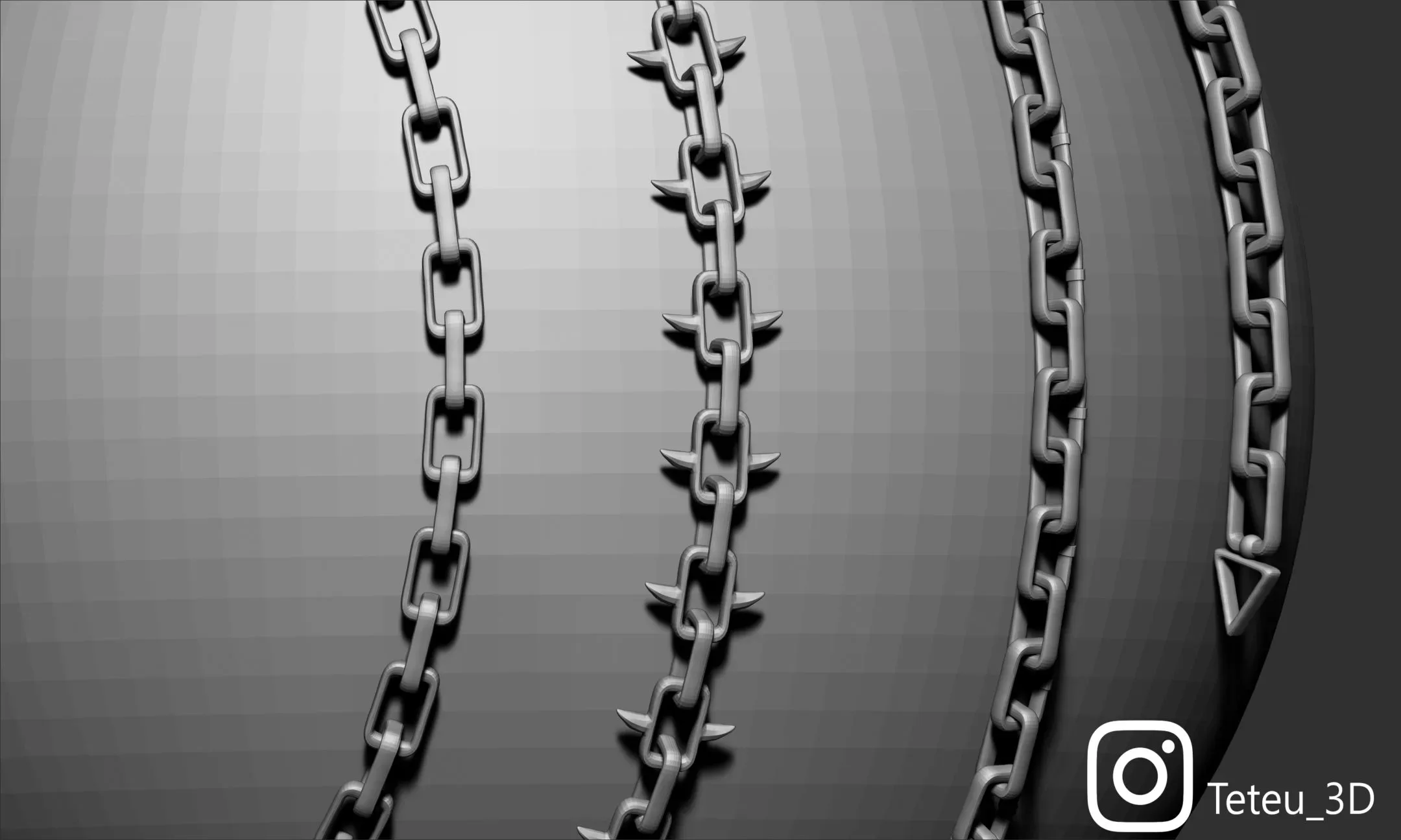 Chain Brush Pack for Zbrush