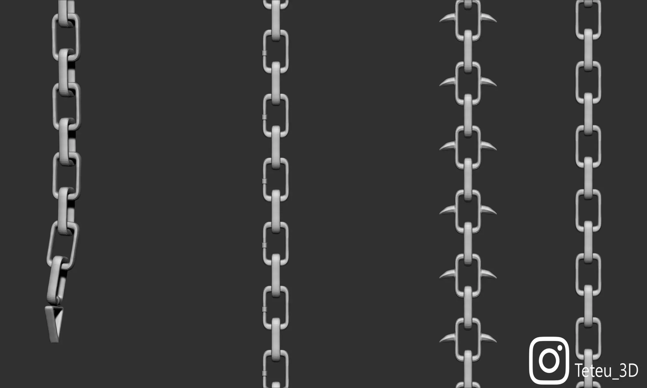 Chain Brush Pack for Zbrush