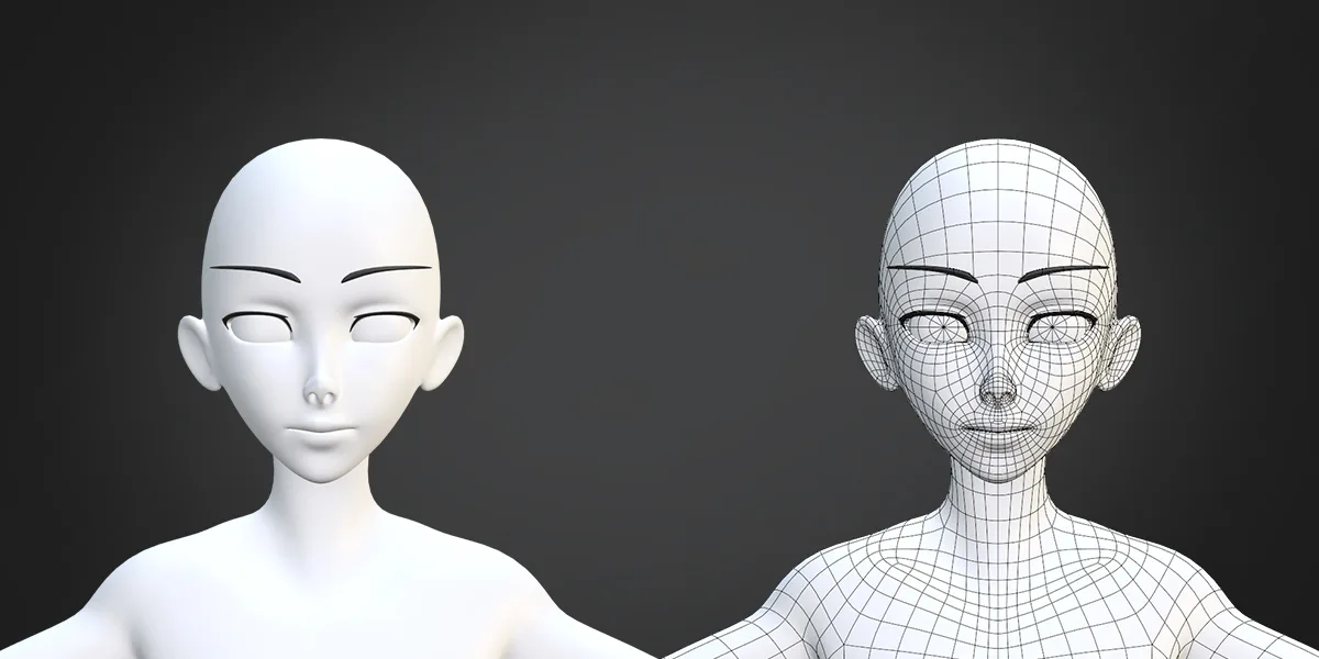 Customize Male Base Mesh- Anime Style