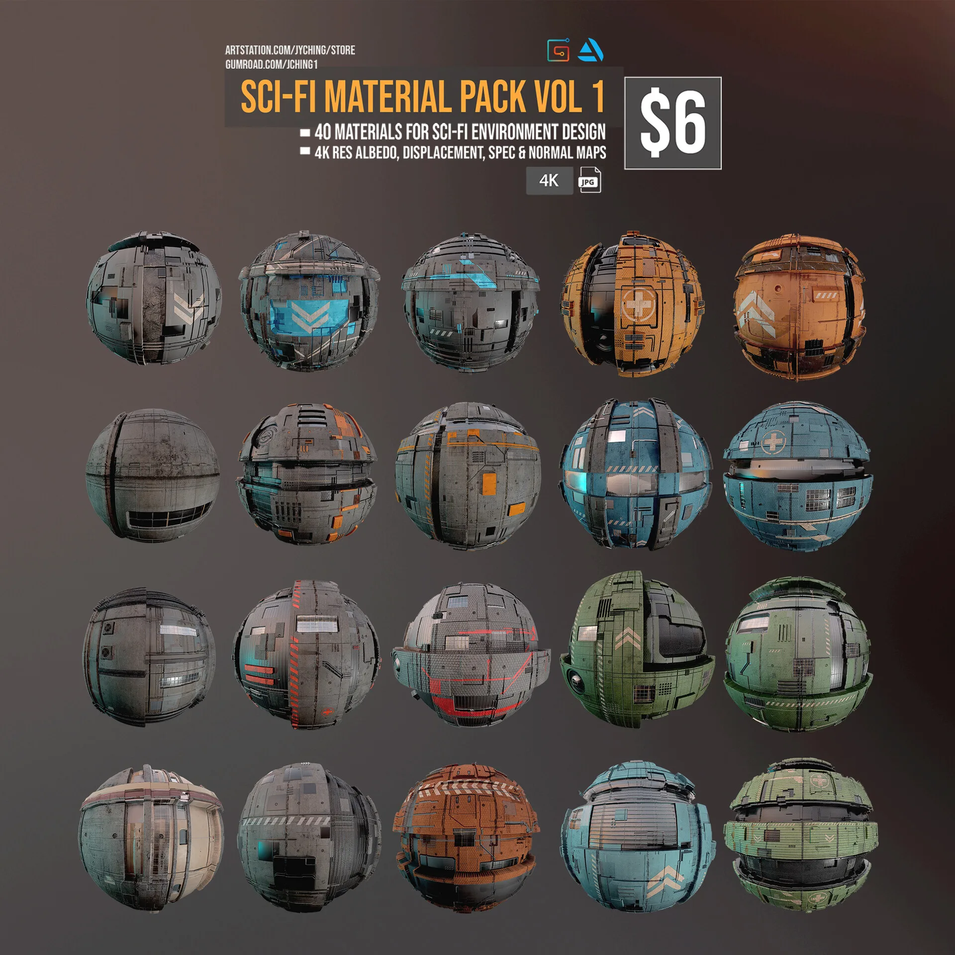 Sci-Fi Material Pack Vol 1