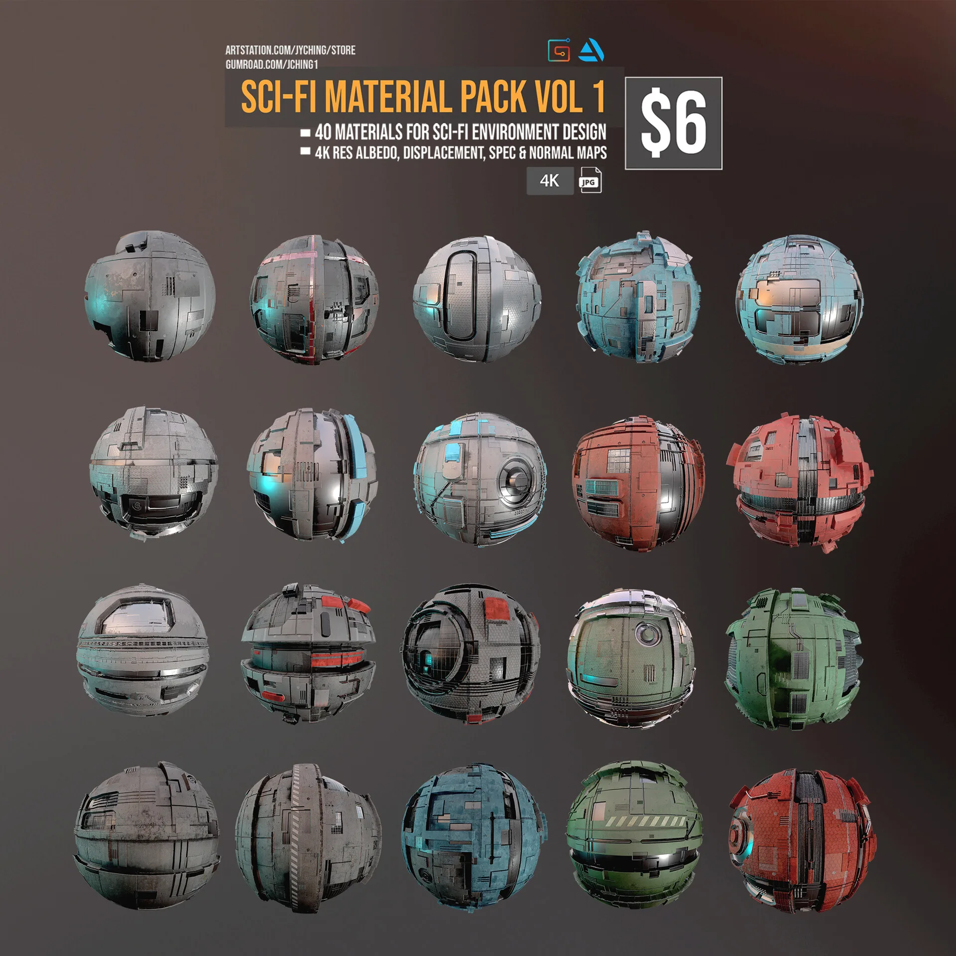 Sci-Fi Material Pack Vol 1