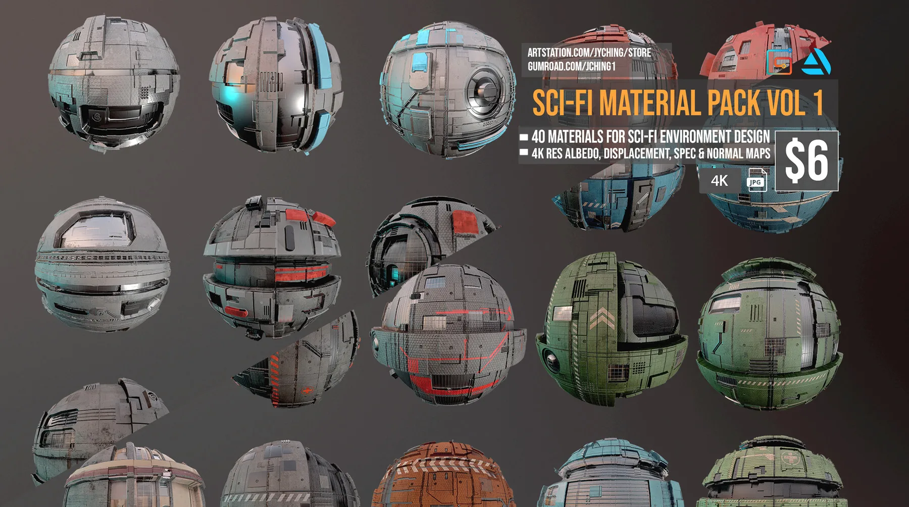 Sci-Fi Material Pack Vol 1