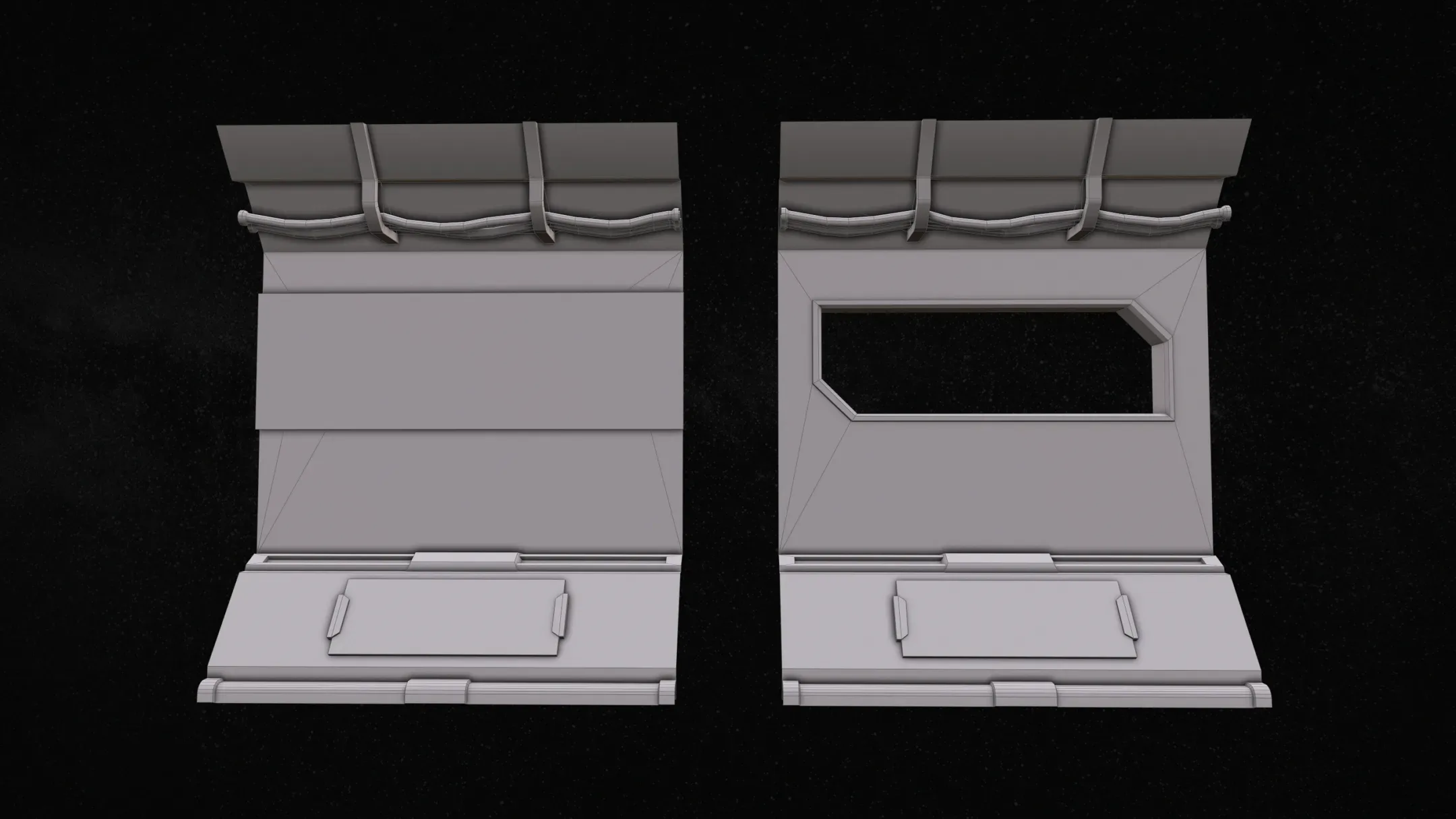 Sci-Fi Modular Corridor with Door Version 1