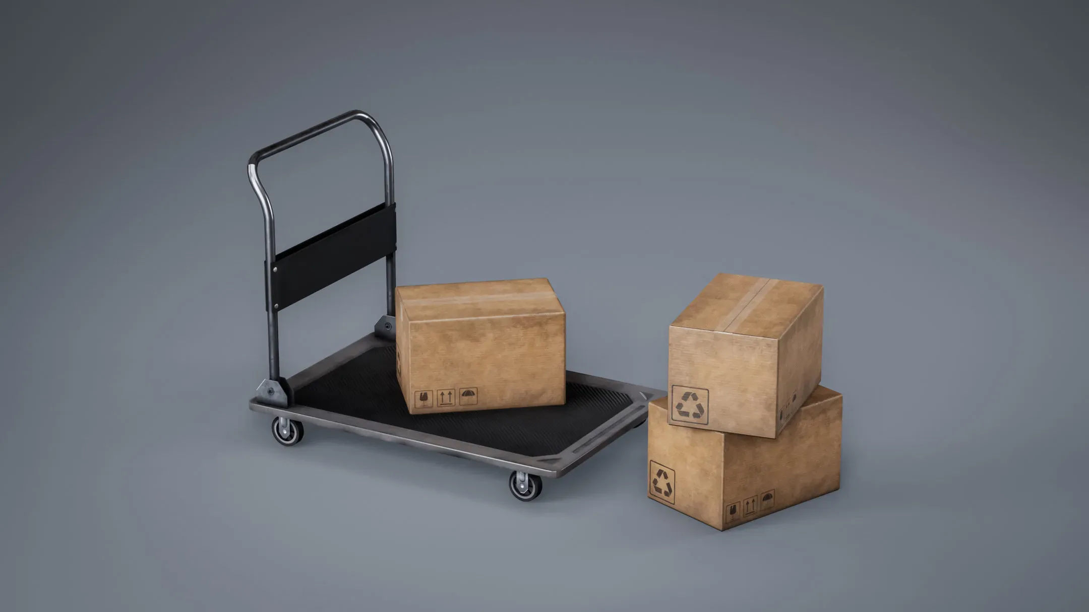 Transport Car with Boxes - Single Asset