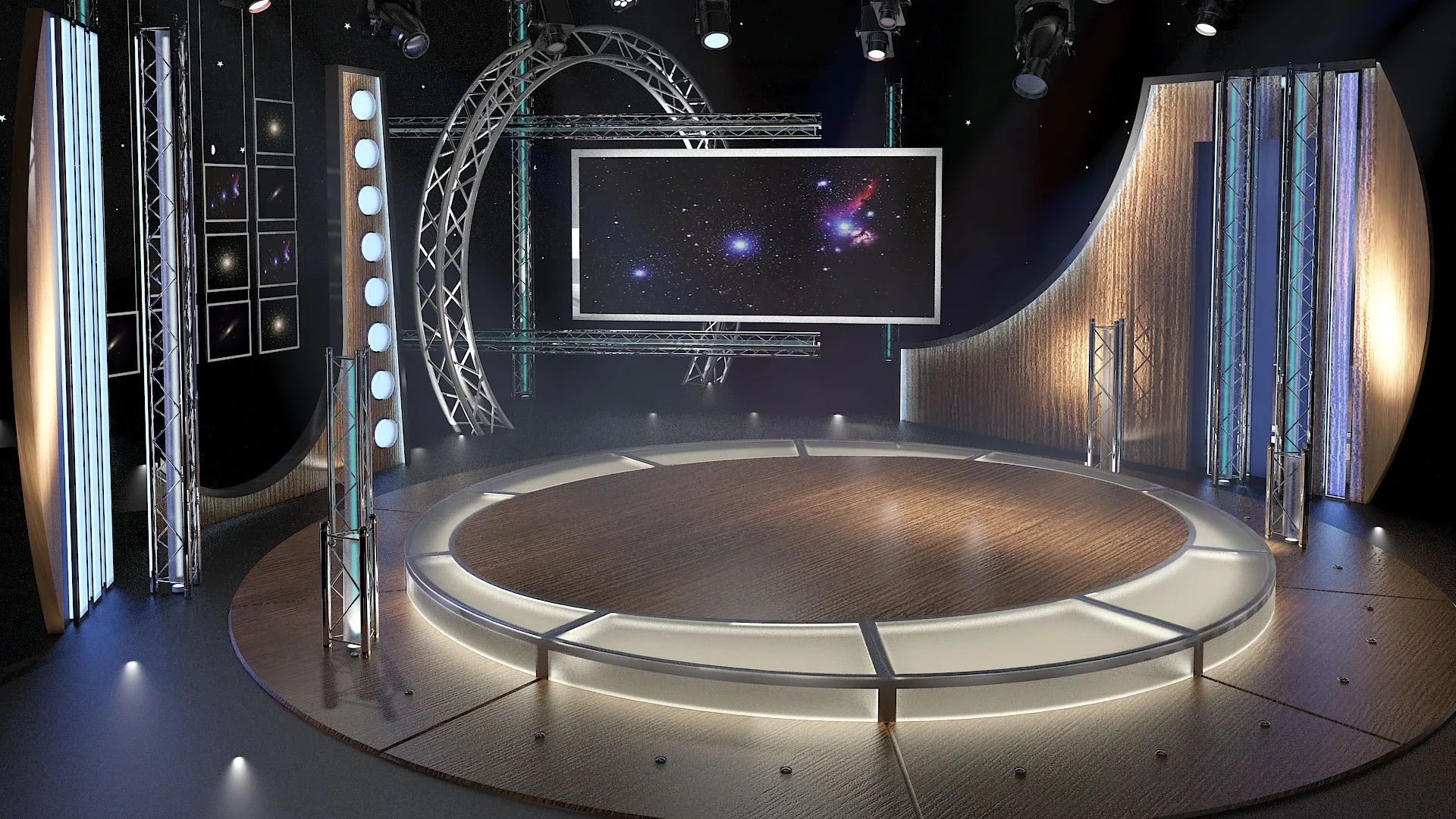 Virtual TV Studio Chat Set 23