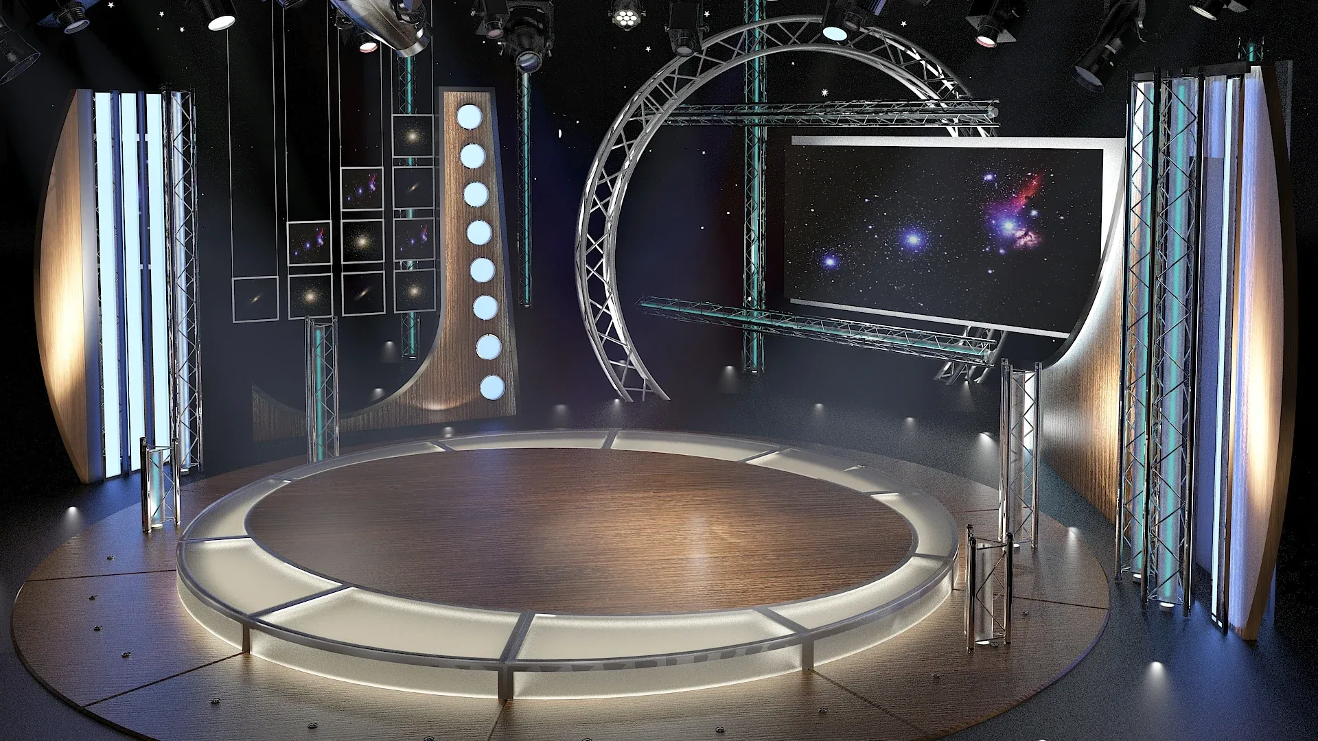 Virtual TV Studio Chat Set 23
