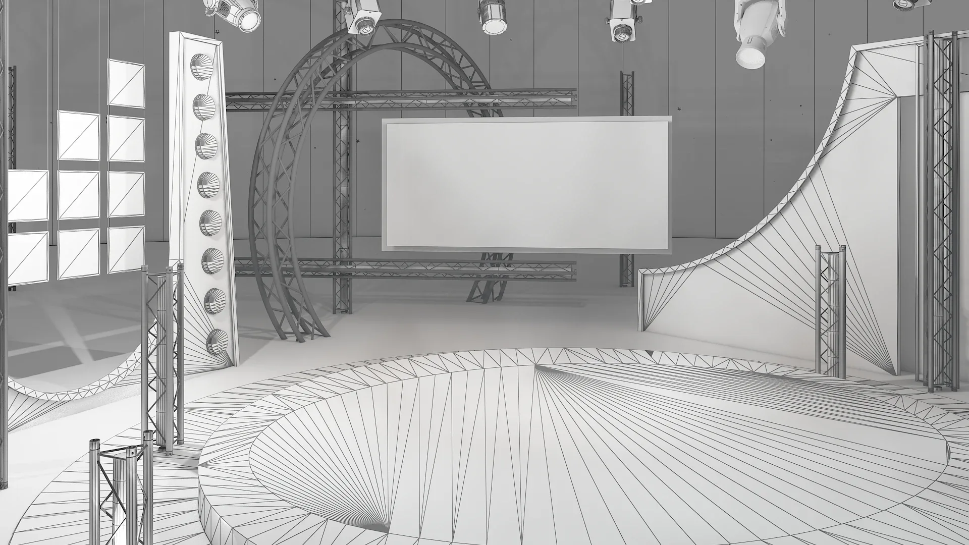 Virtual TV Studio Chat Set 23