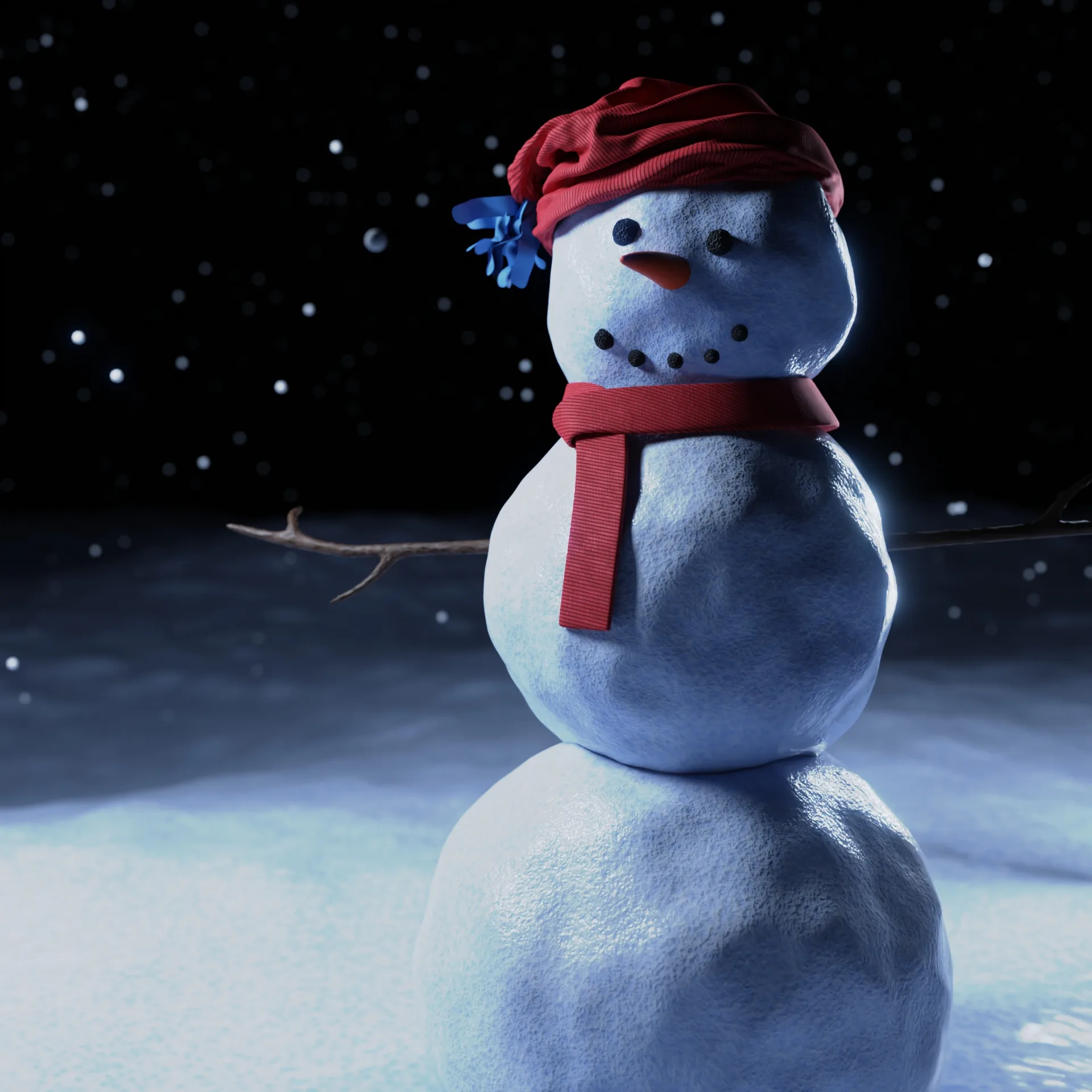 Winter Snowman Scene (Blender Tutorial)