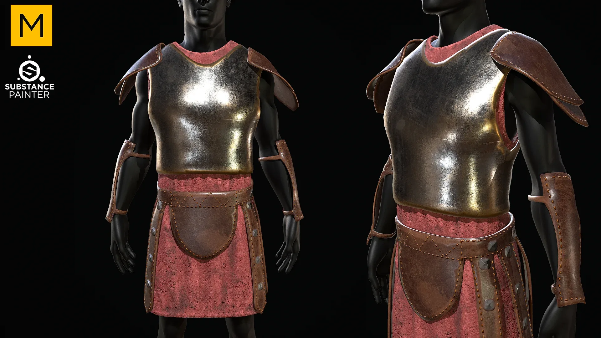 Medieval Armor. CLO 3D & Marvelous & Substance Projects. FBX & OBJ. 4K Textures.