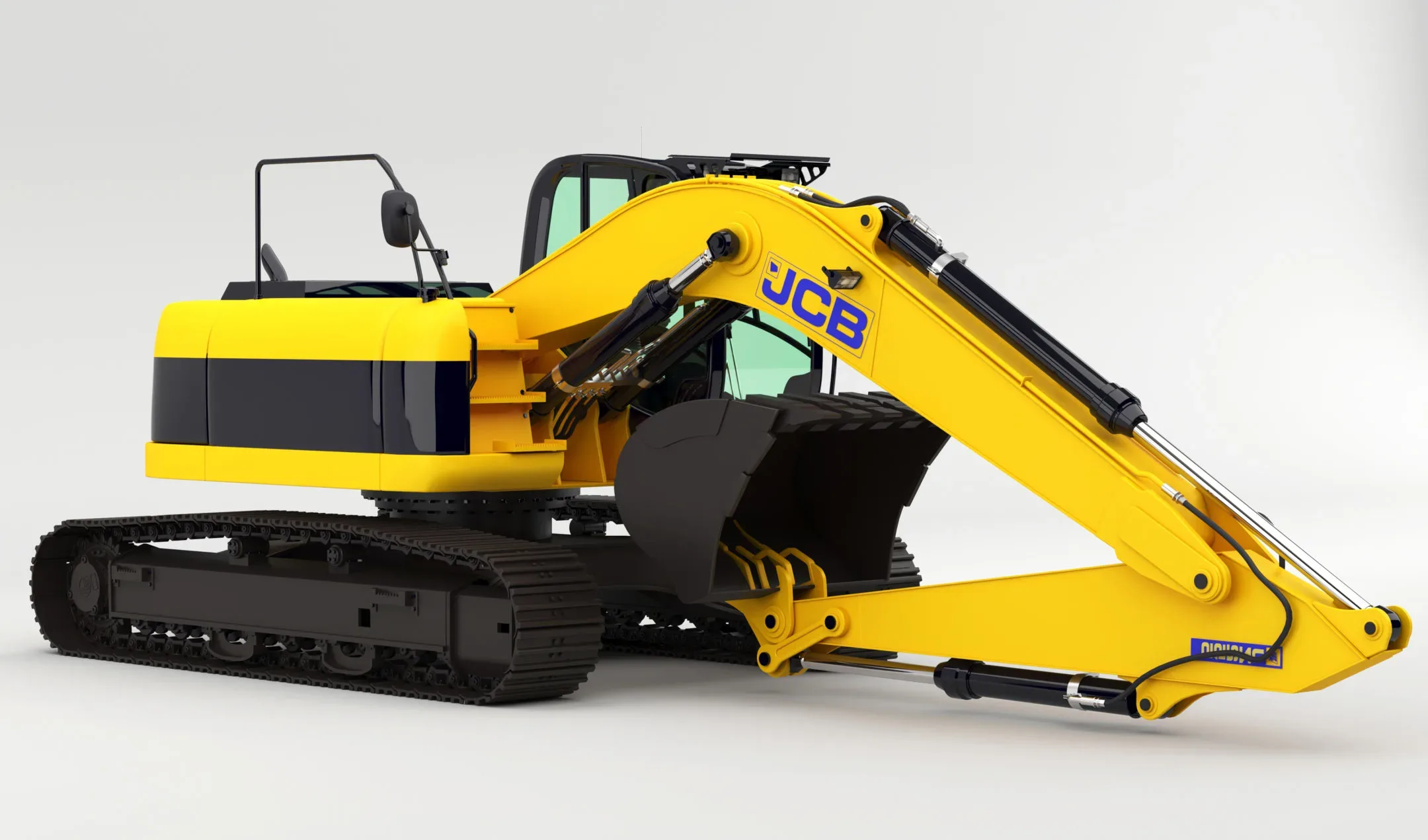 JCB-JZ255 Excavator Rigged 3D Model