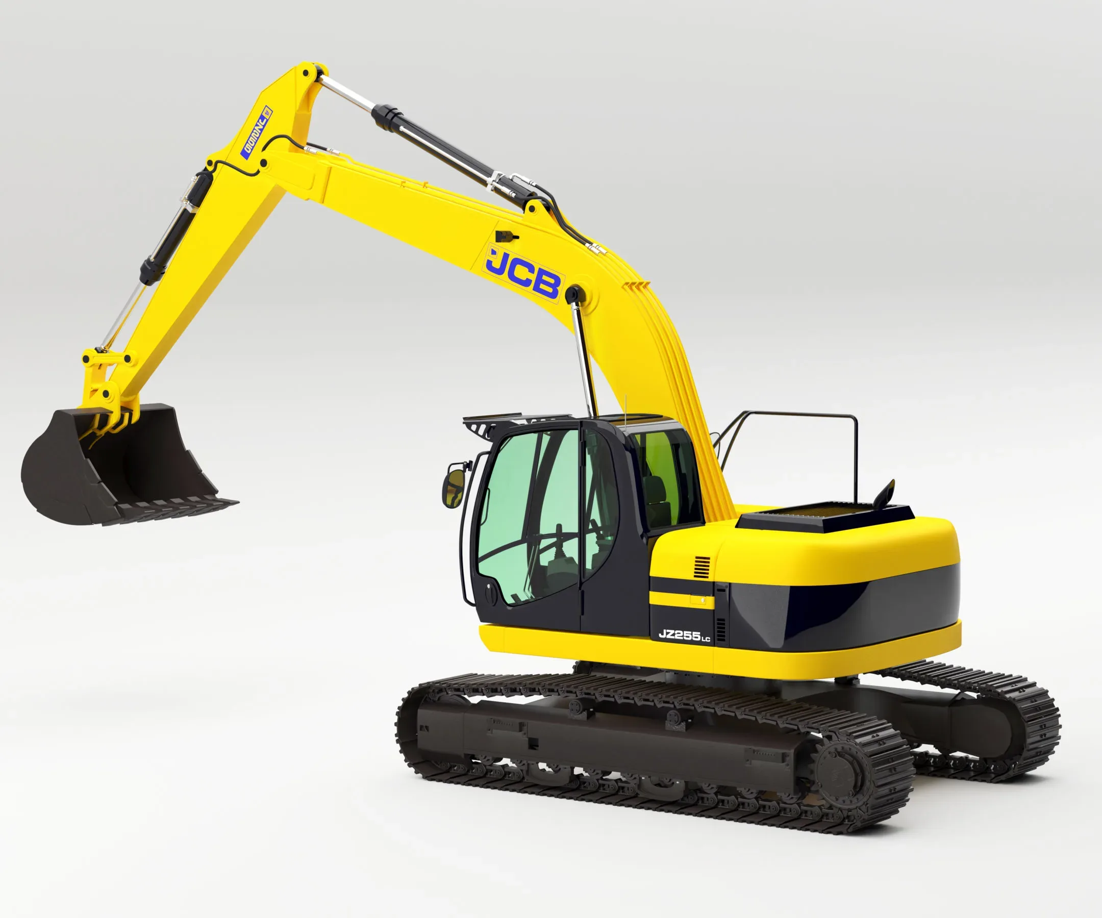 JCB-JZ255 Excavator Rigged 3D Model