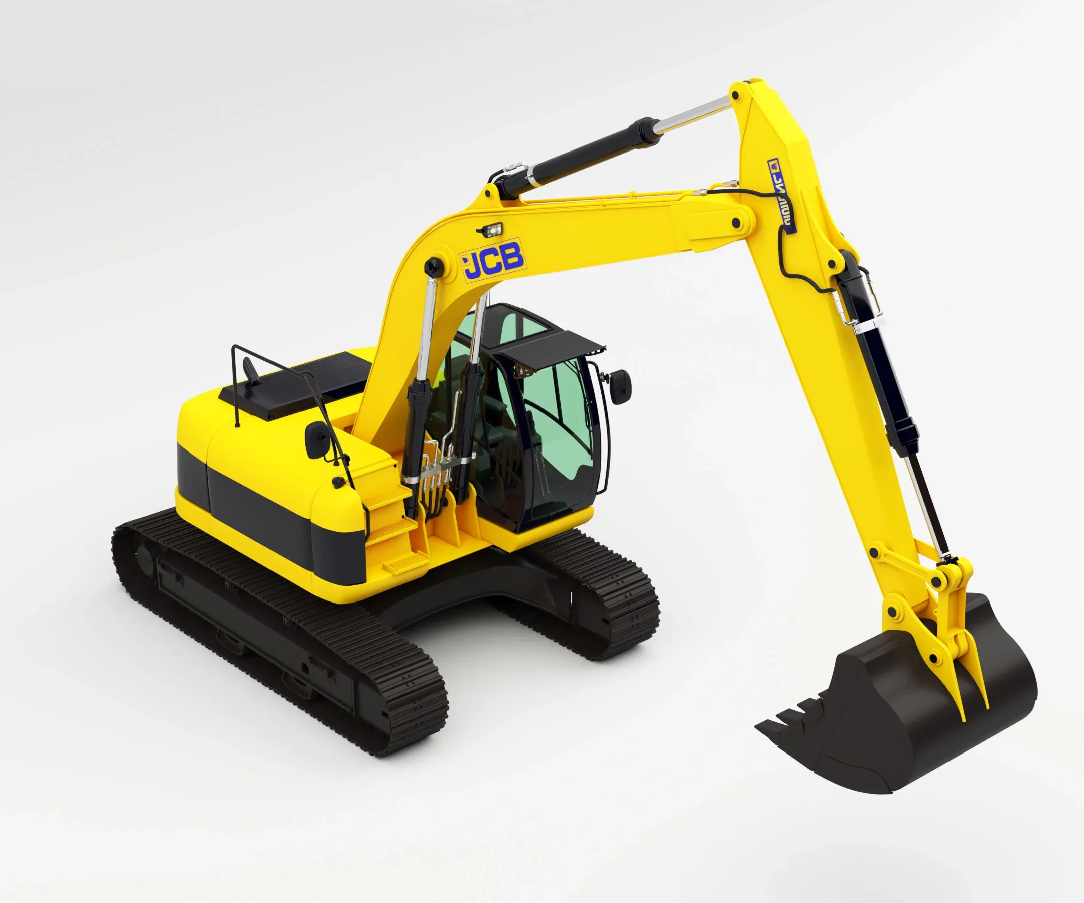 JCB-JZ255 Excavator Rigged 3D Model