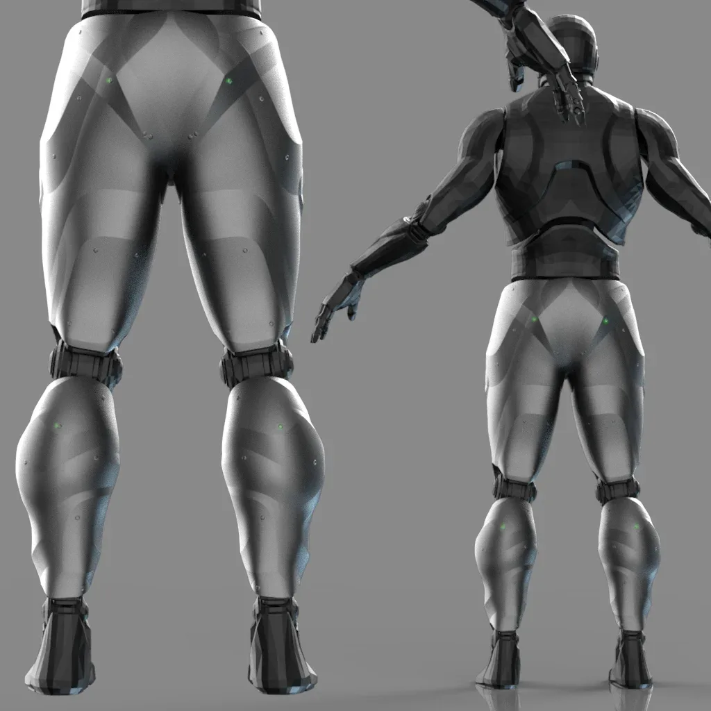 20 Scifi Legs KitBash with Uvs - Plus Low poly and High Poly