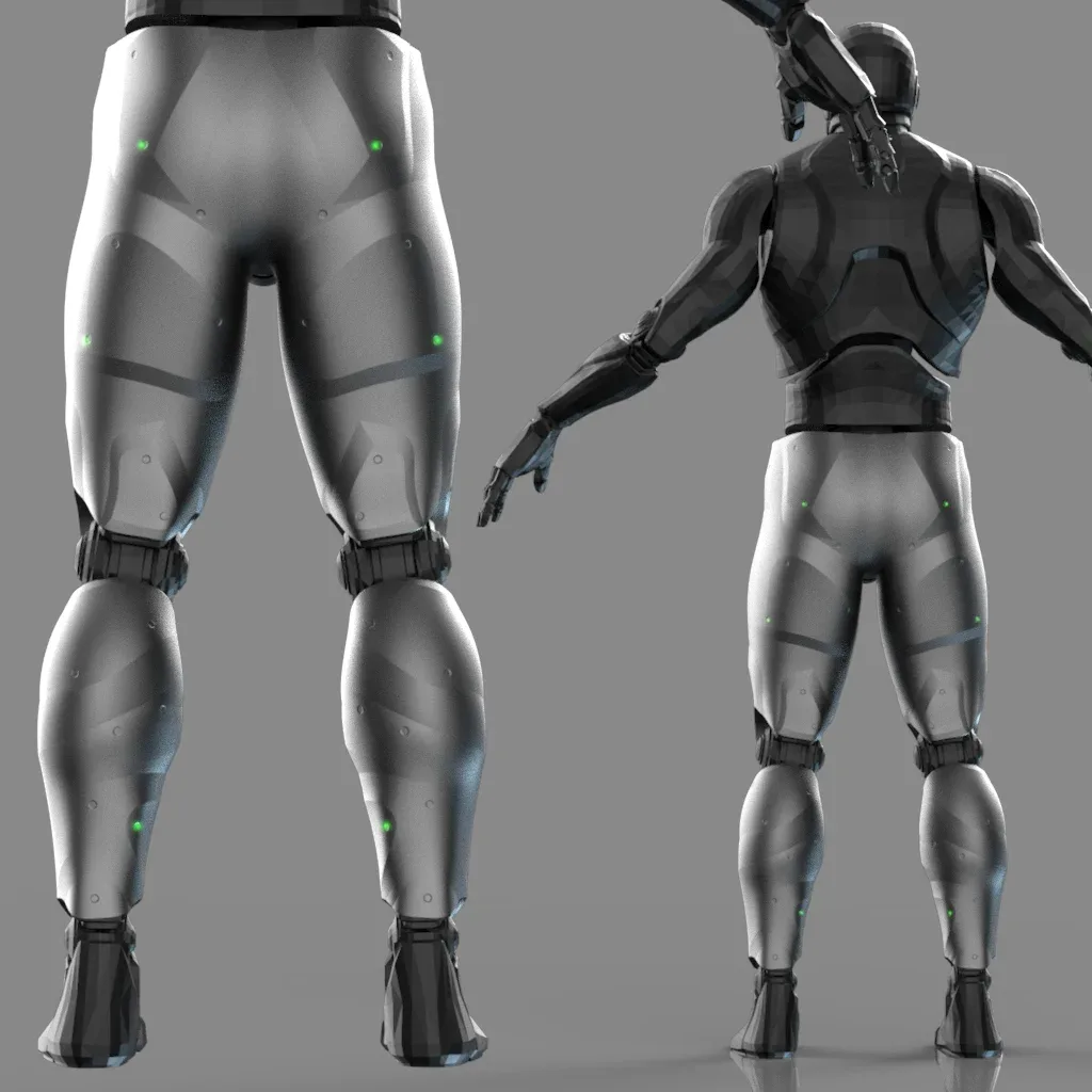 20 Scifi Legs KitBash with Uvs - Plus Low poly and High Poly