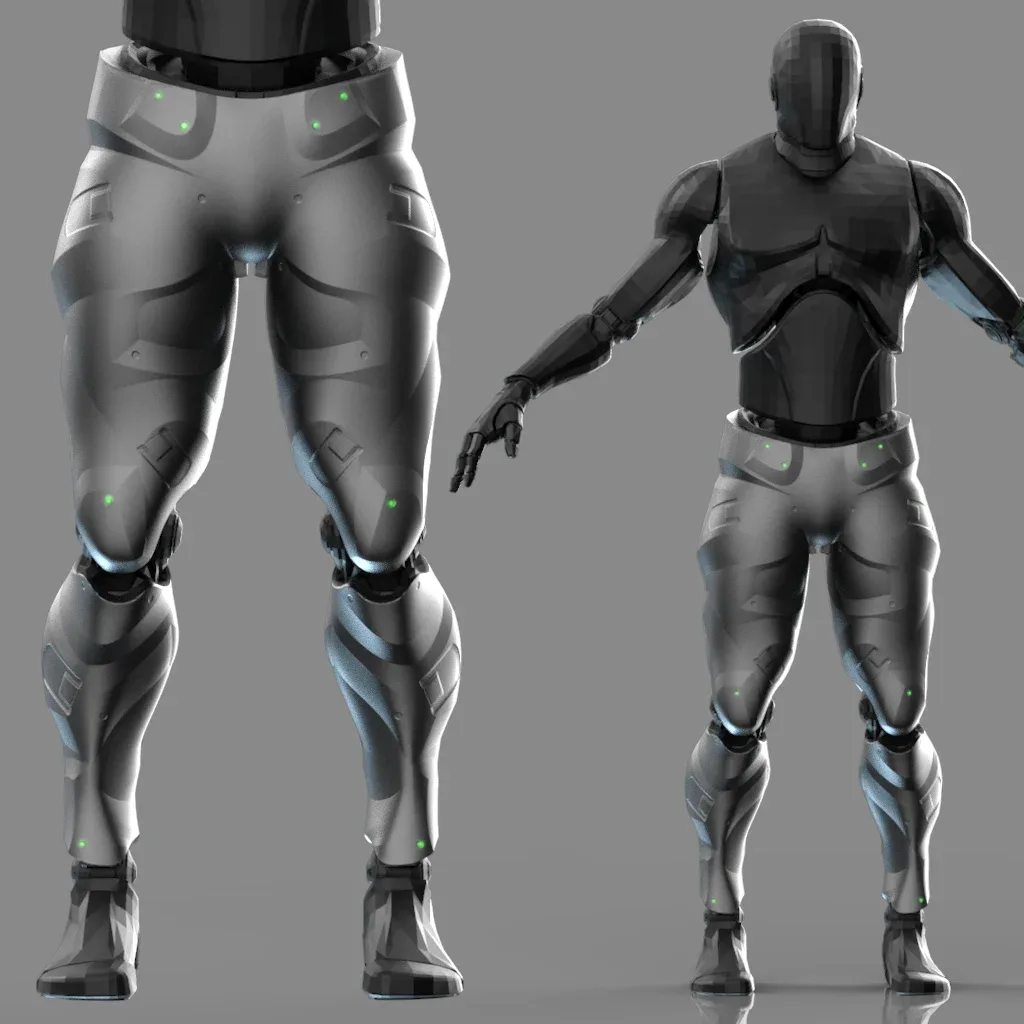 20 Scifi Legs KitBash with Uvs - Plus Low poly and High Poly