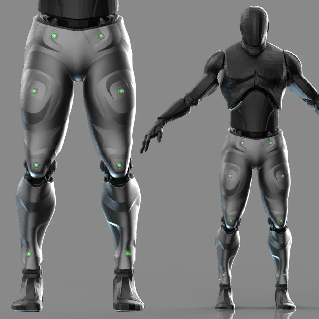 20 Scifi Legs KitBash with Uvs - Plus Low poly and High Poly