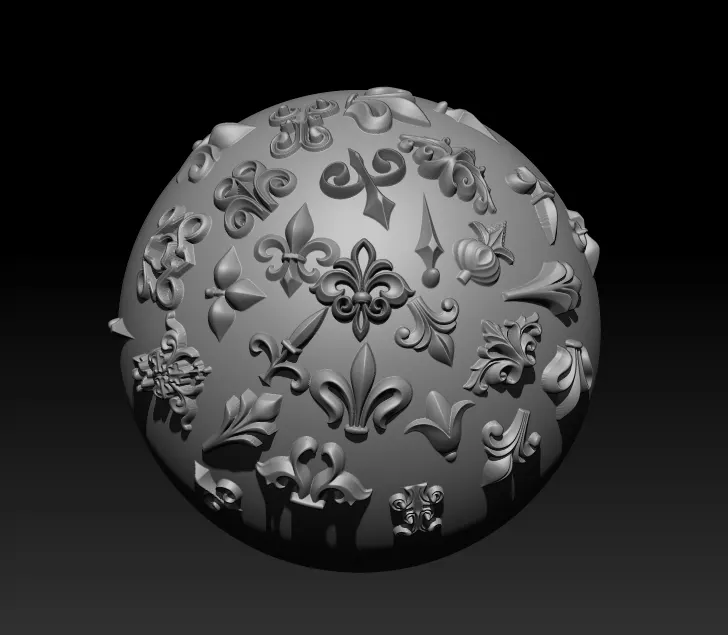 150 Ornament Brushes and Alphas Vol 01