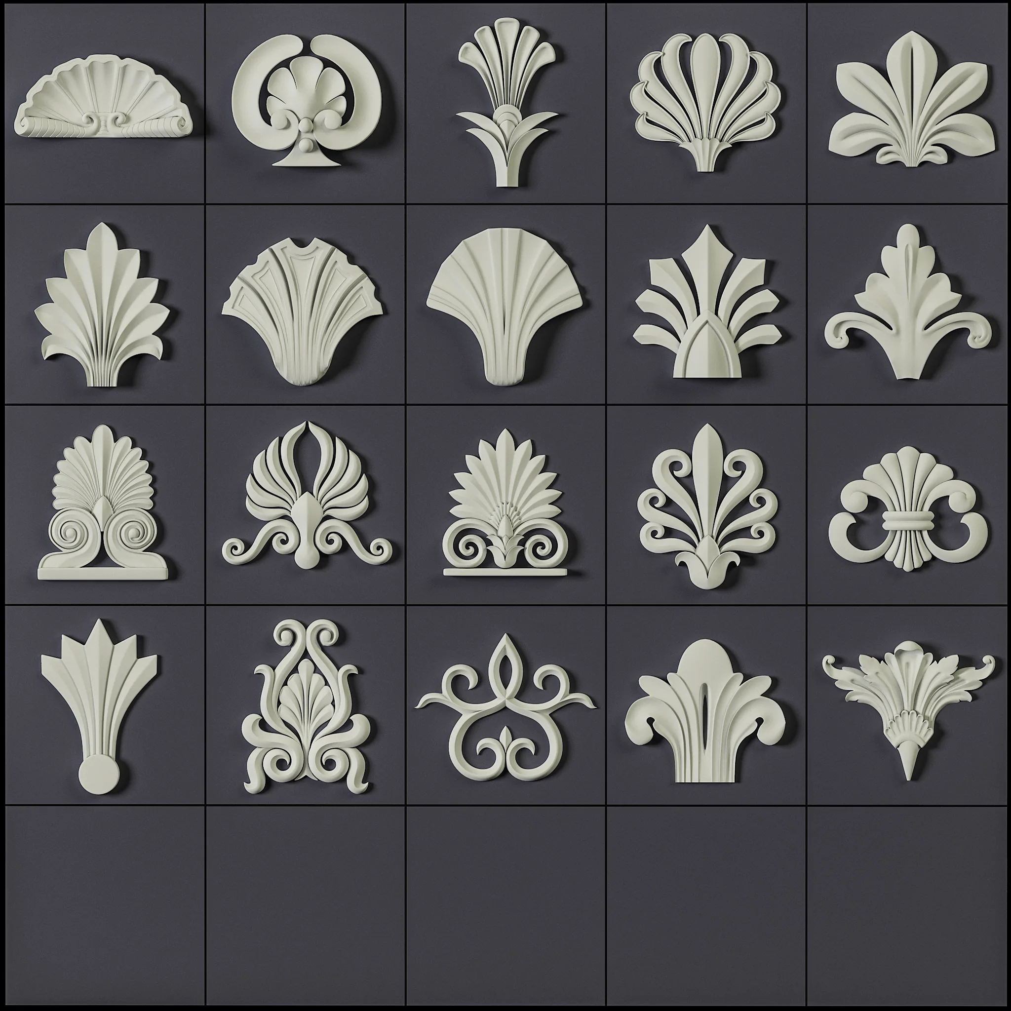 150 Ornament Brushes and Alphas Vol 01