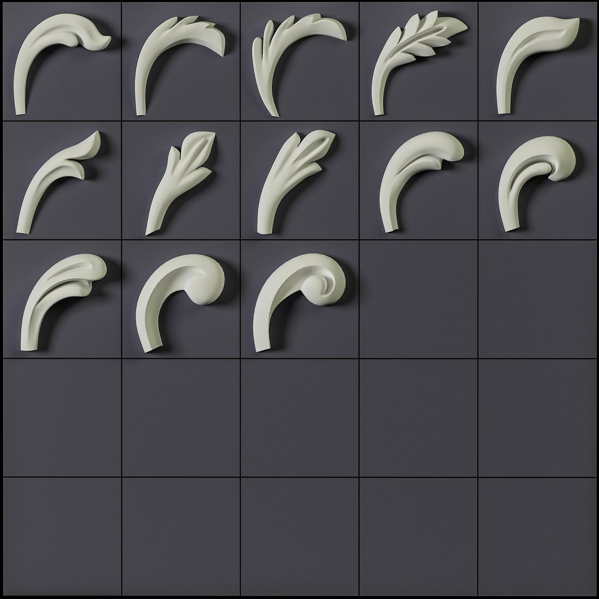 150 Ornament Brushes and Alphas Vol 01