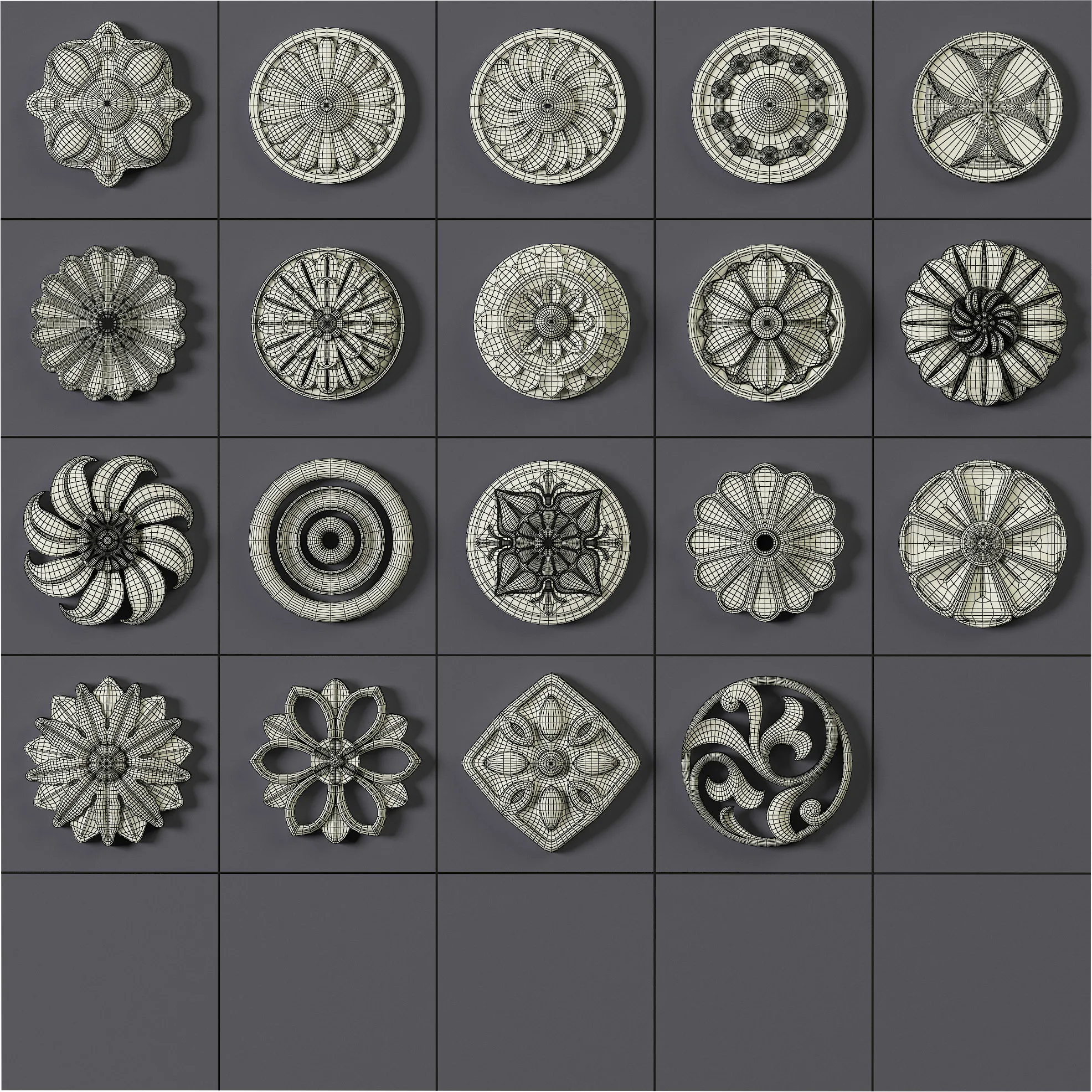 150 Ornament Brushes and Alphas Vol 01