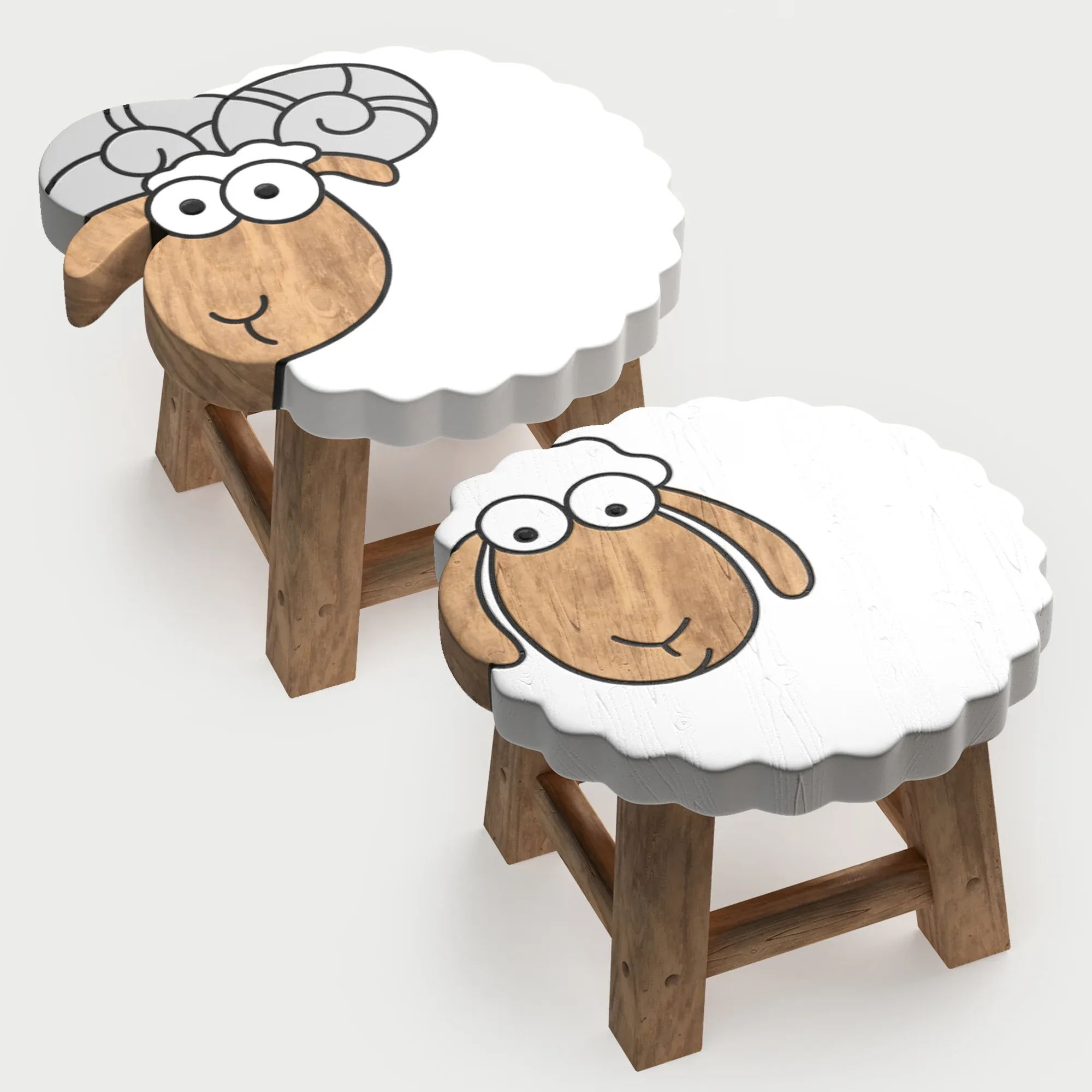 Kids Furniture 01 - Animal Chairs