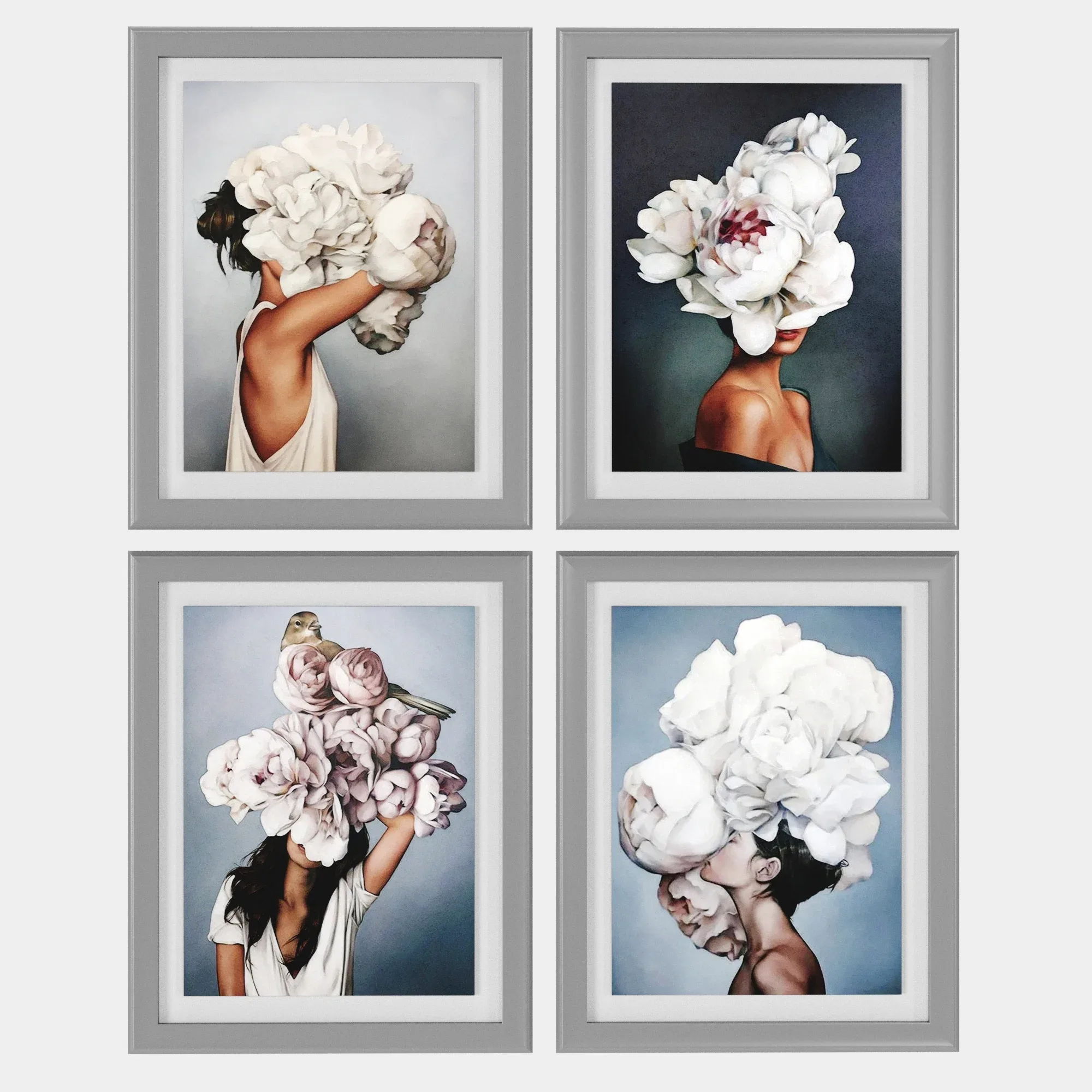 Art Frames 13 - 4 Art Flower Head Woman