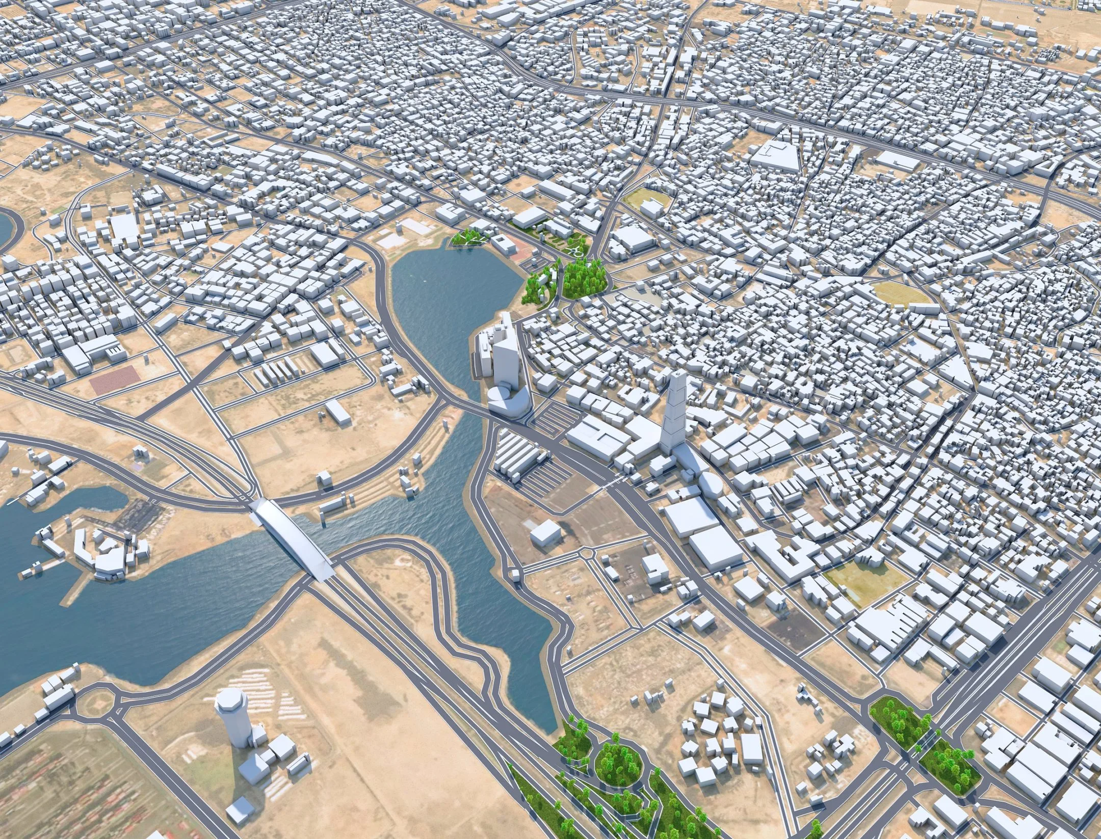 Jeddah City Saudi Arabia 3D Model 120KM