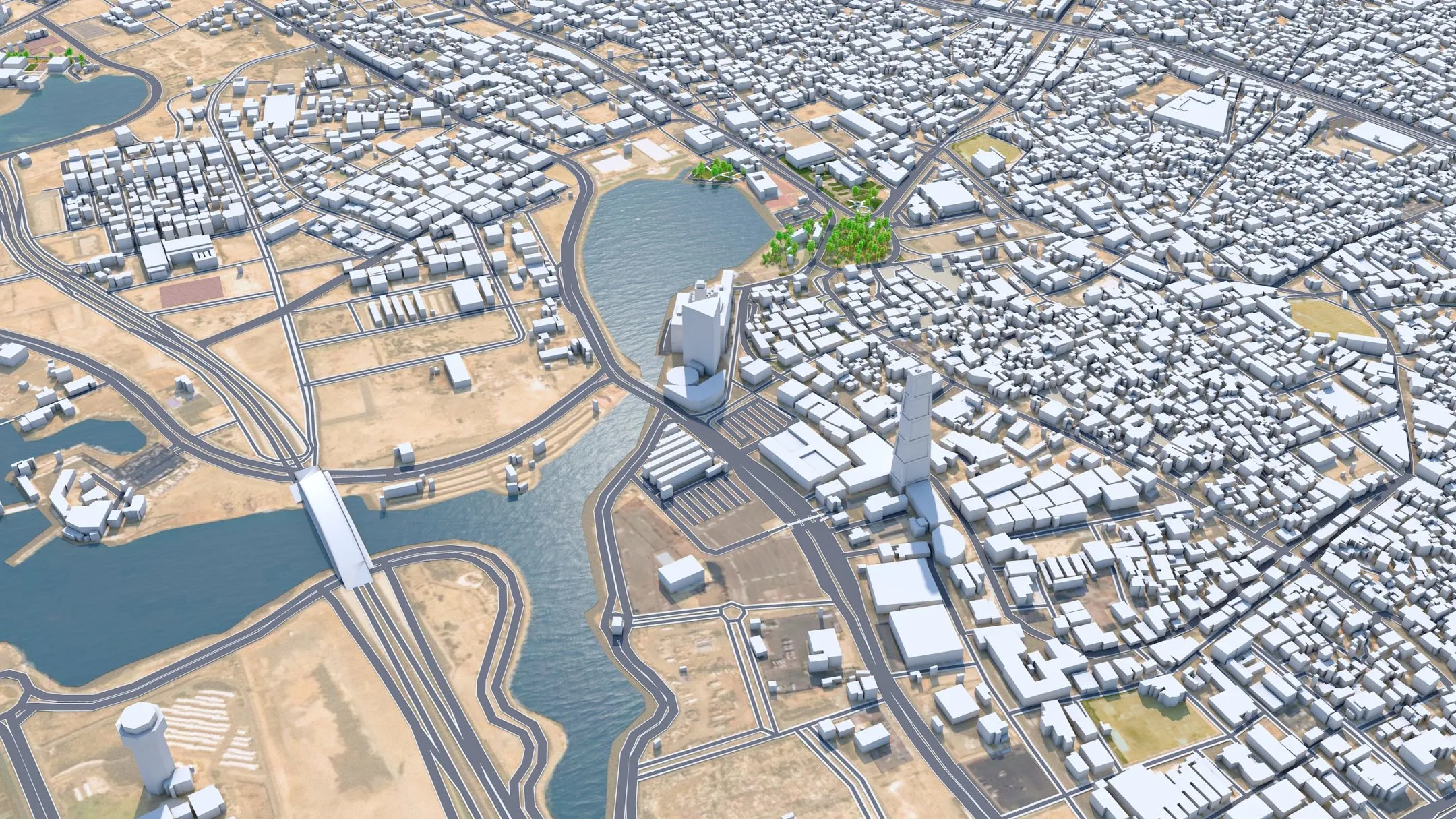 Jeddah City Saudi Arabia 3D Model 120KM