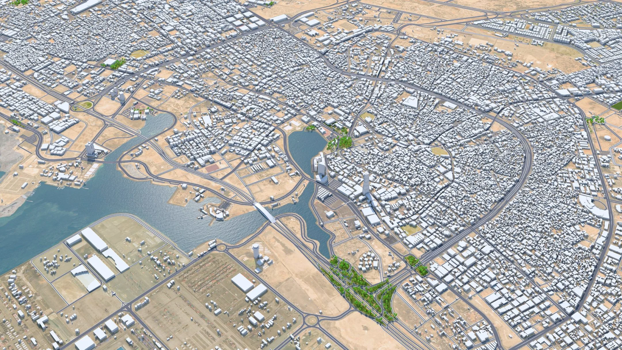 Jeddah City Saudi Arabia 3D Model 120KM