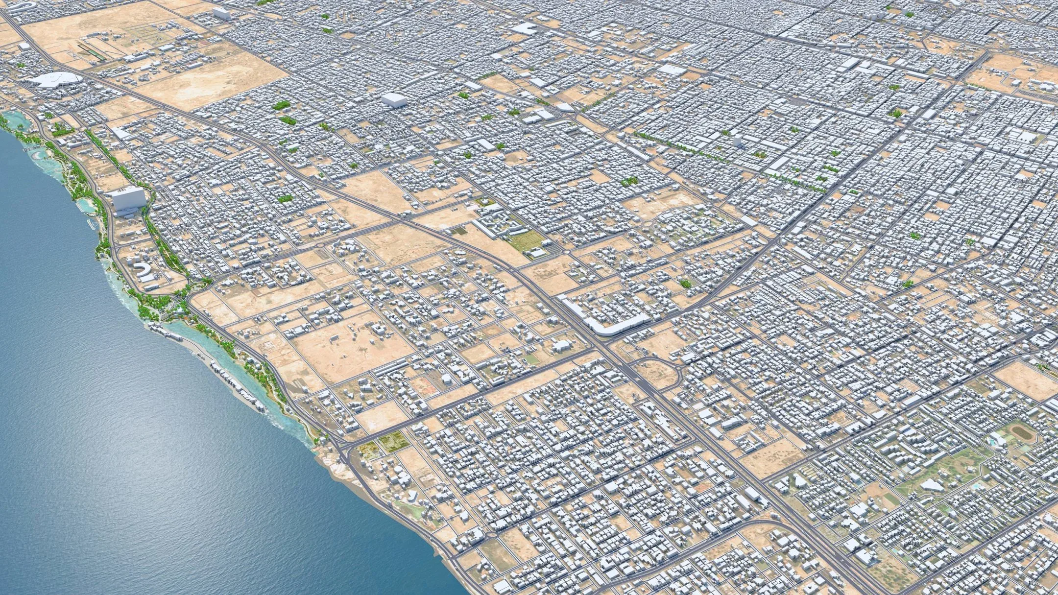 Jeddah City Saudi Arabia 3D Model 120KM