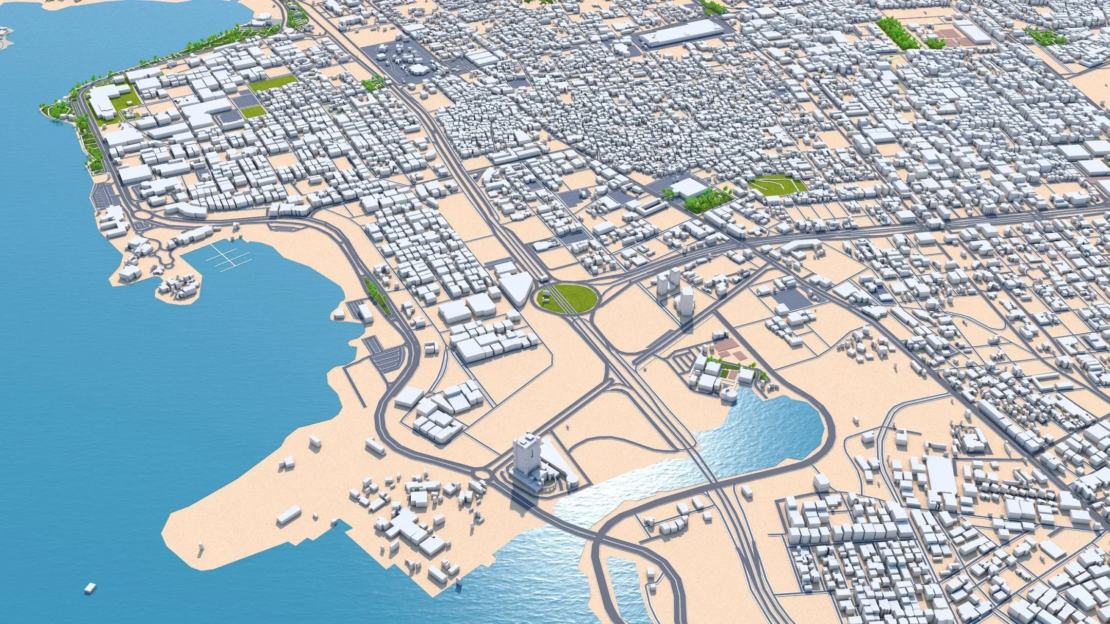 Jeddah City Saudi Arabia 3D Model 120KM