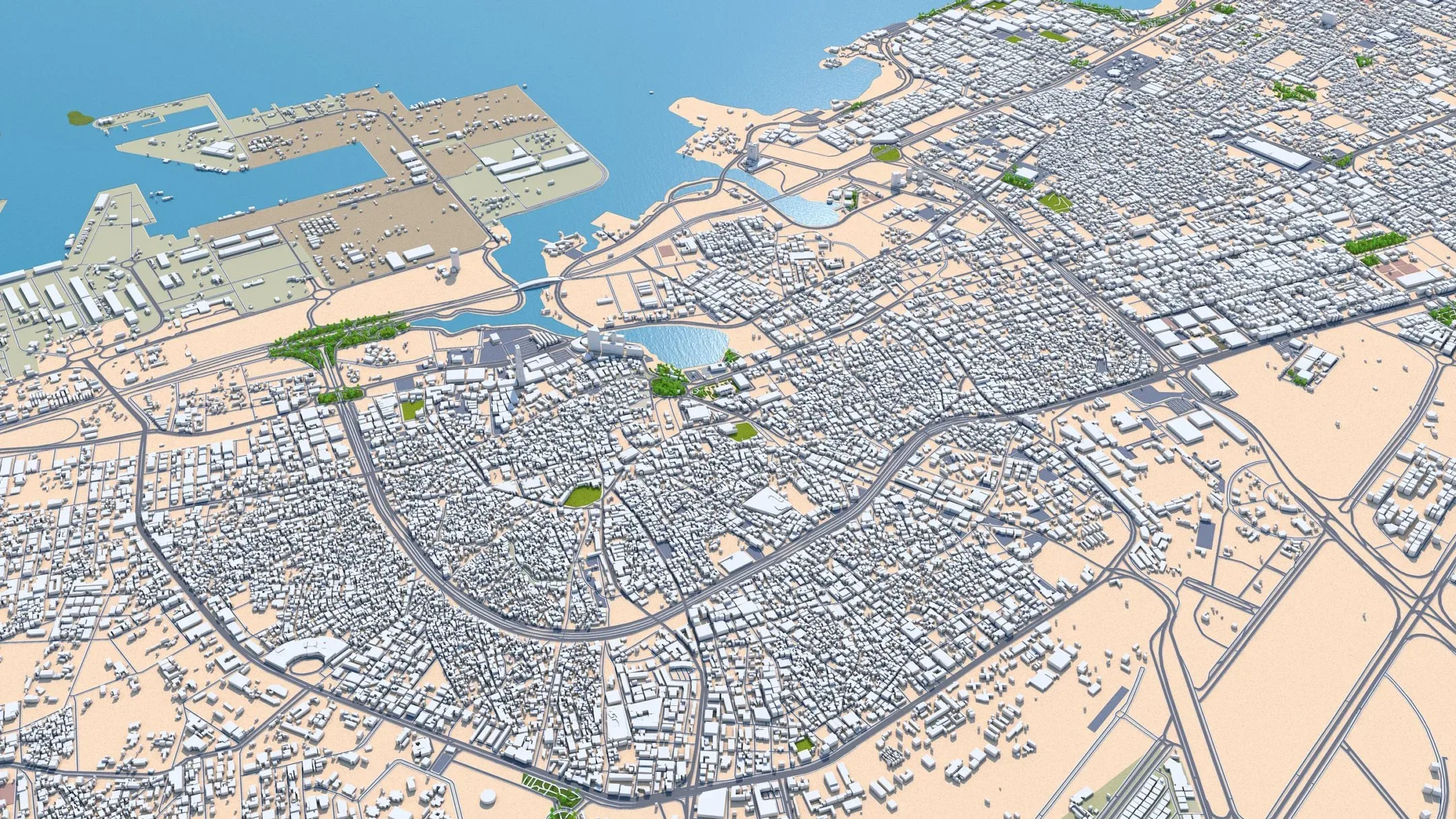 Jeddah City Saudi Arabia 3D Model 120KM