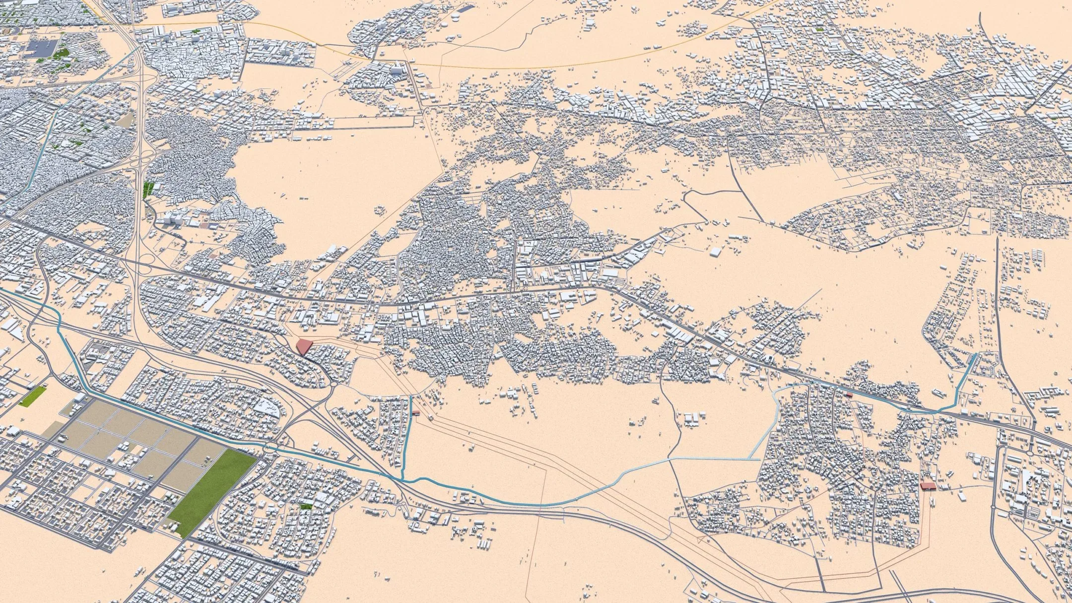 Jeddah City Saudi Arabia 3D Model 120KM