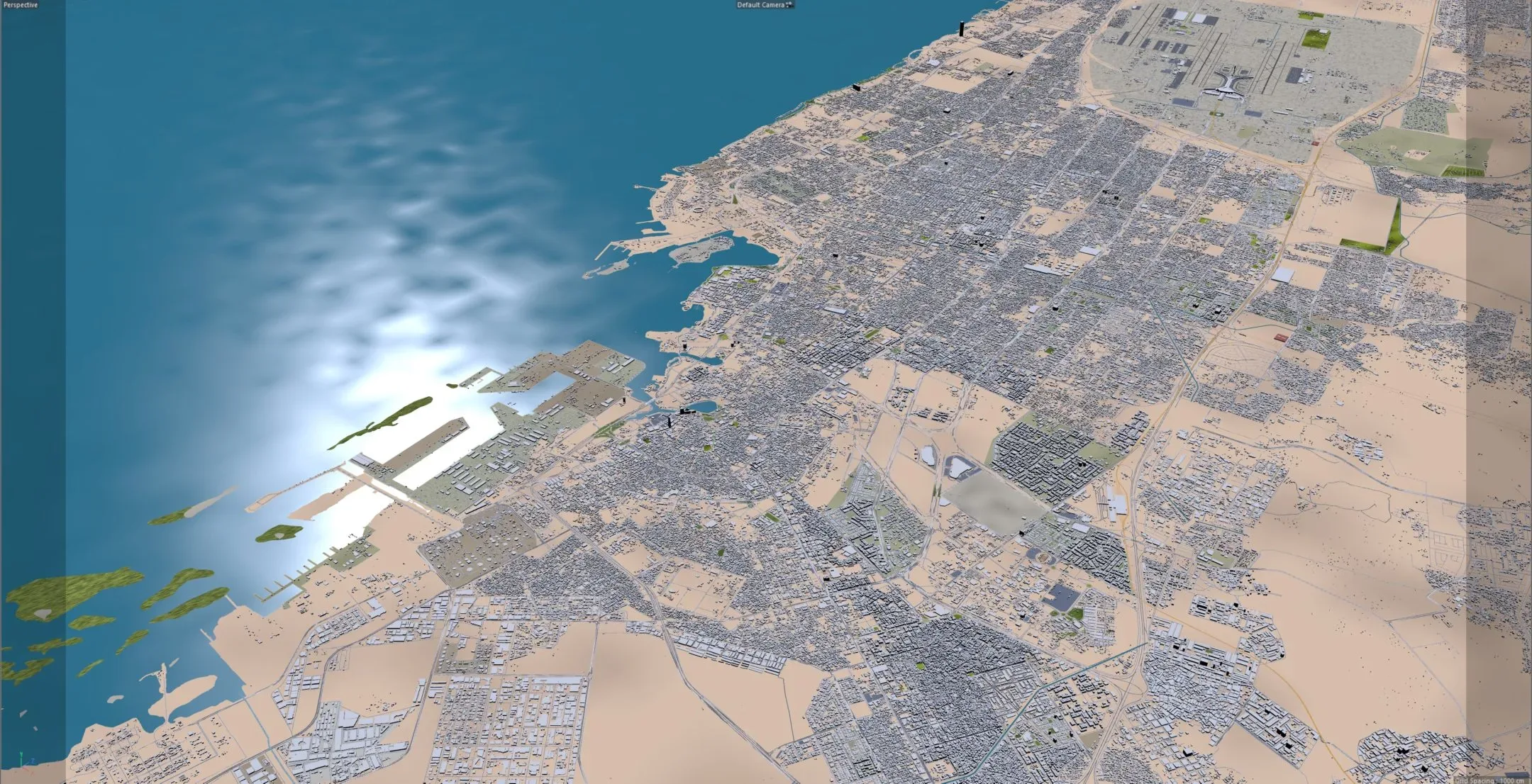 Jeddah City Saudi Arabia 3D Model 120KM