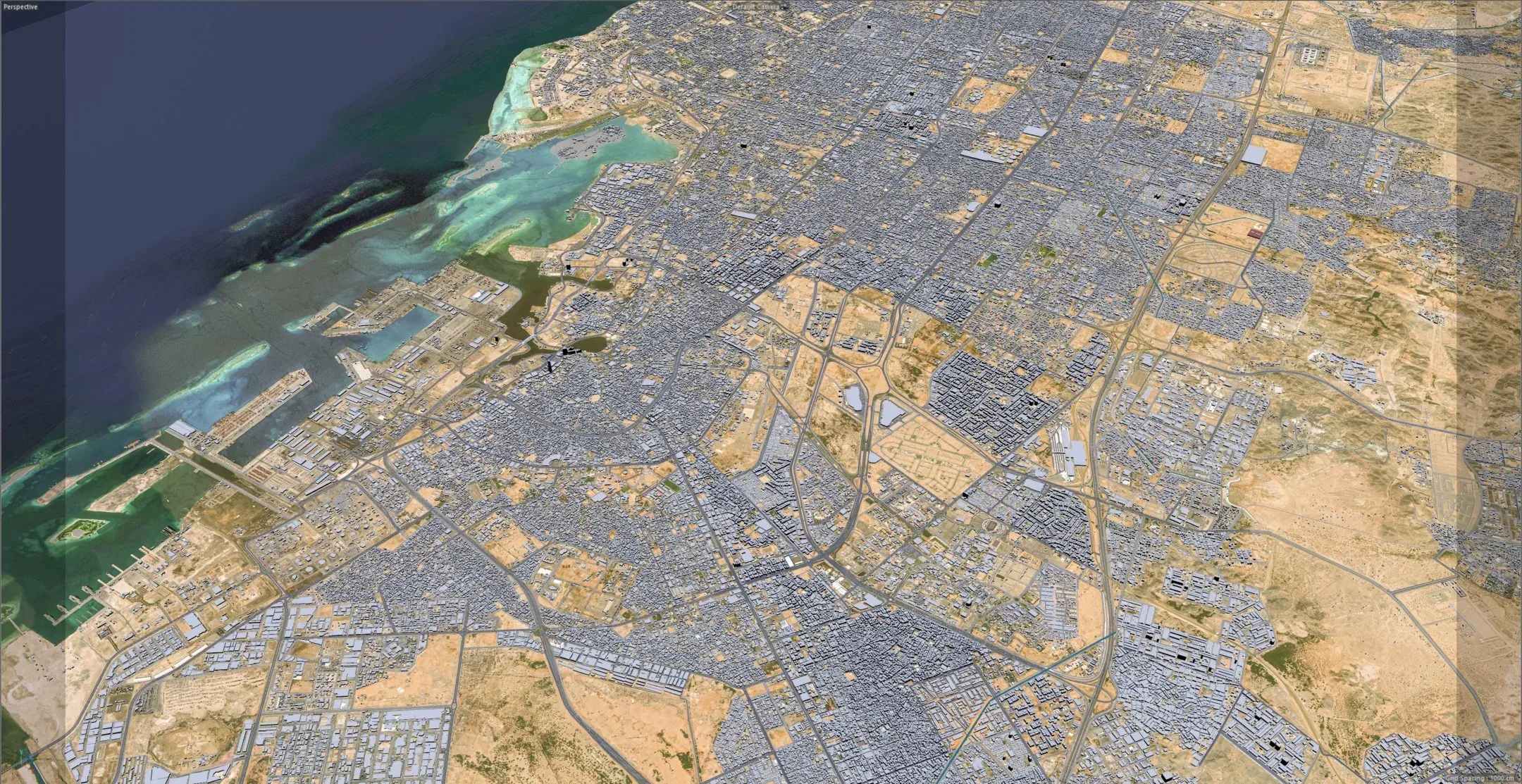 Jeddah City Saudi Arabia 3D Model 120KM