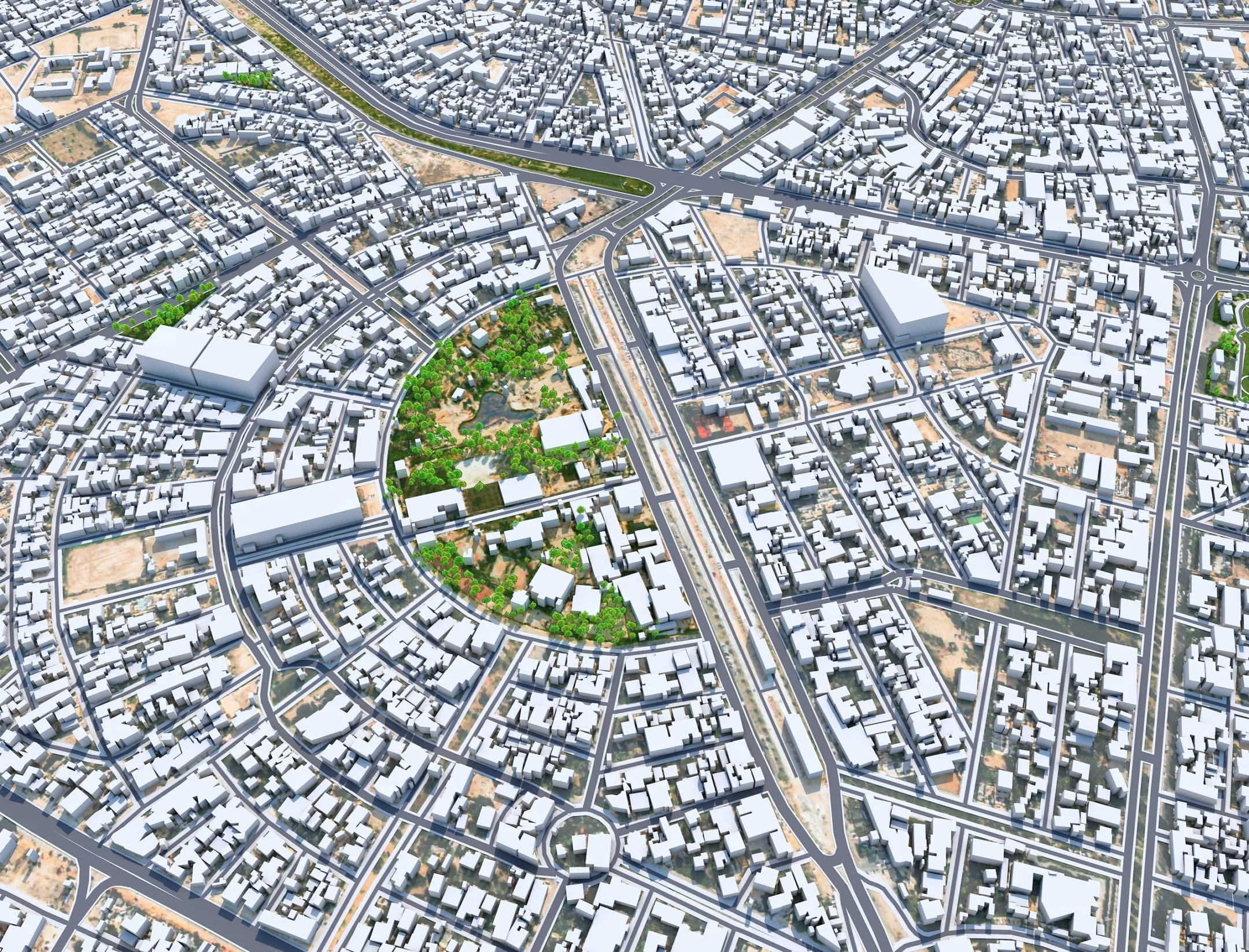 Karbala City Iraq 3D Model 40KM