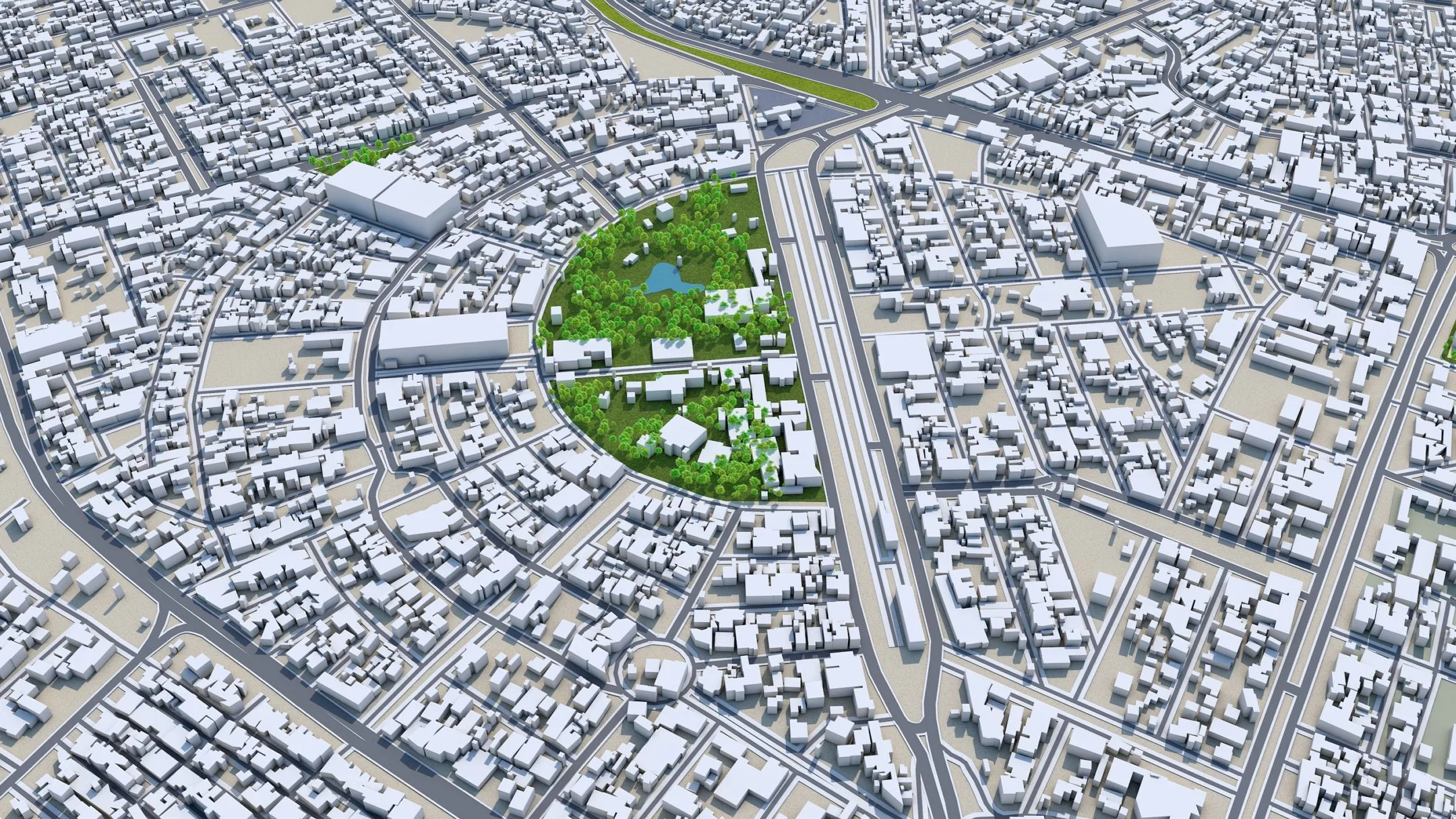 Karbala City Iraq 3D Model 40KM