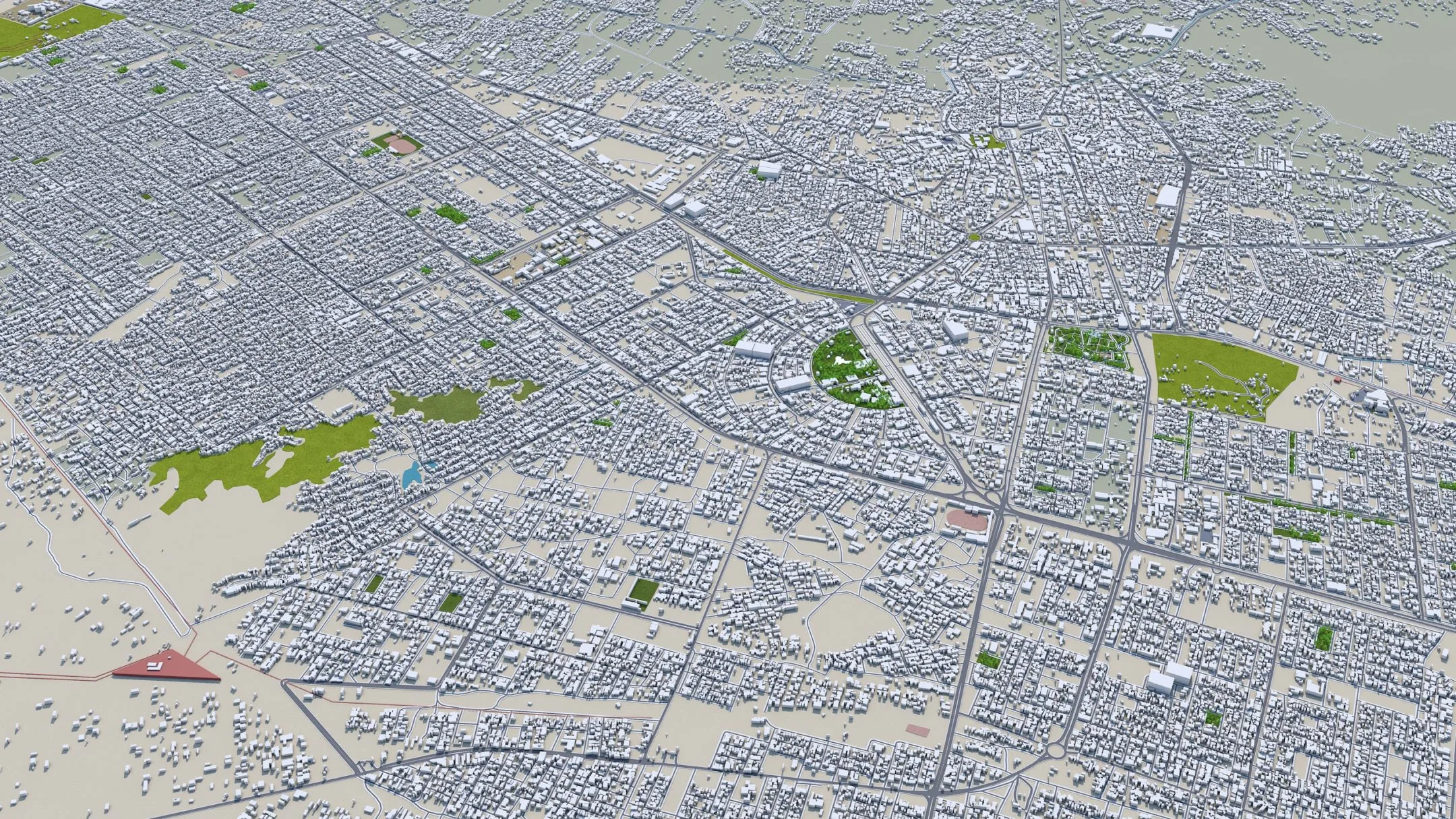 Karbala City Iraq 3D Model 40KM