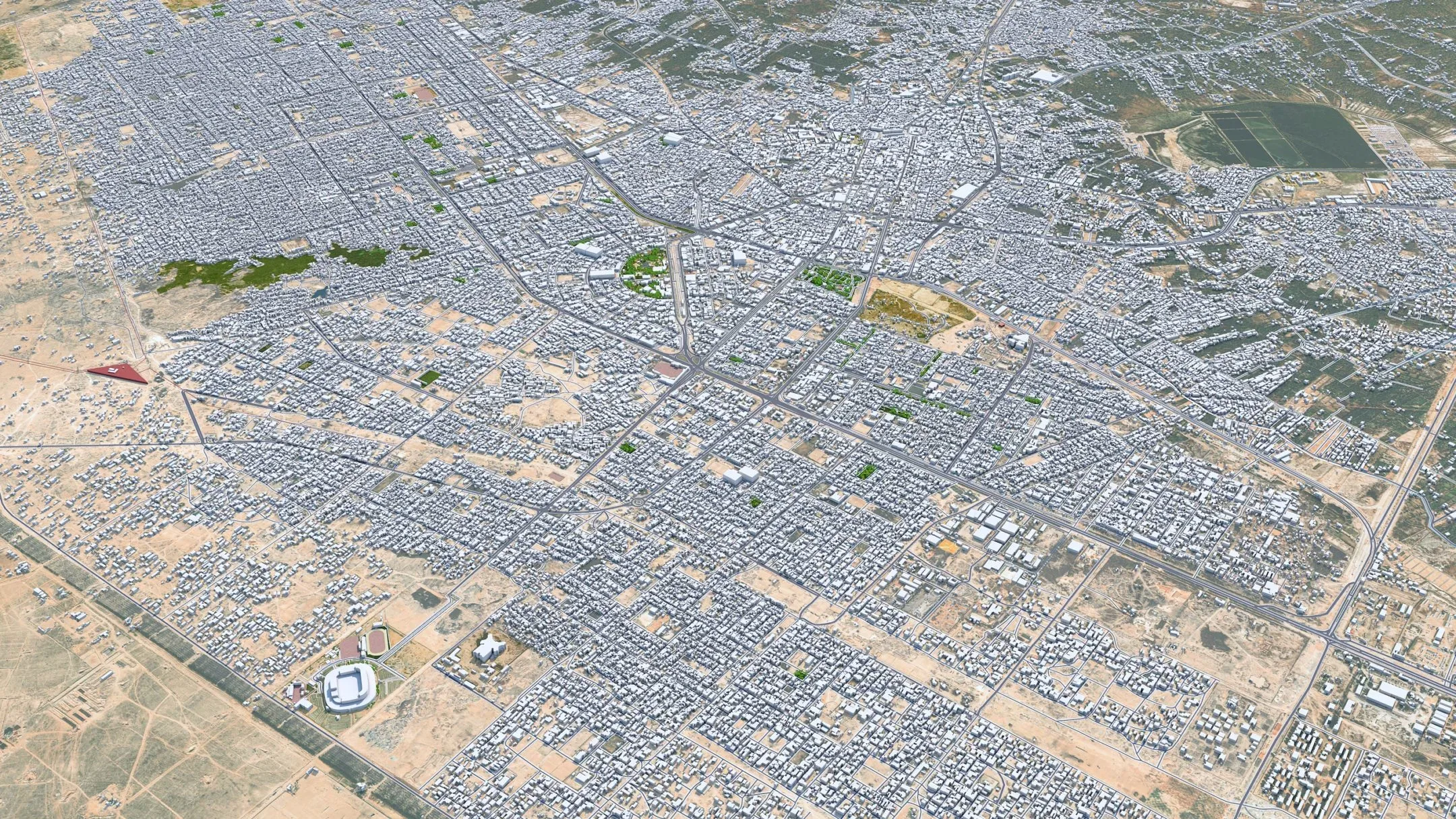 Karbala City Iraq 3D Model 40KM