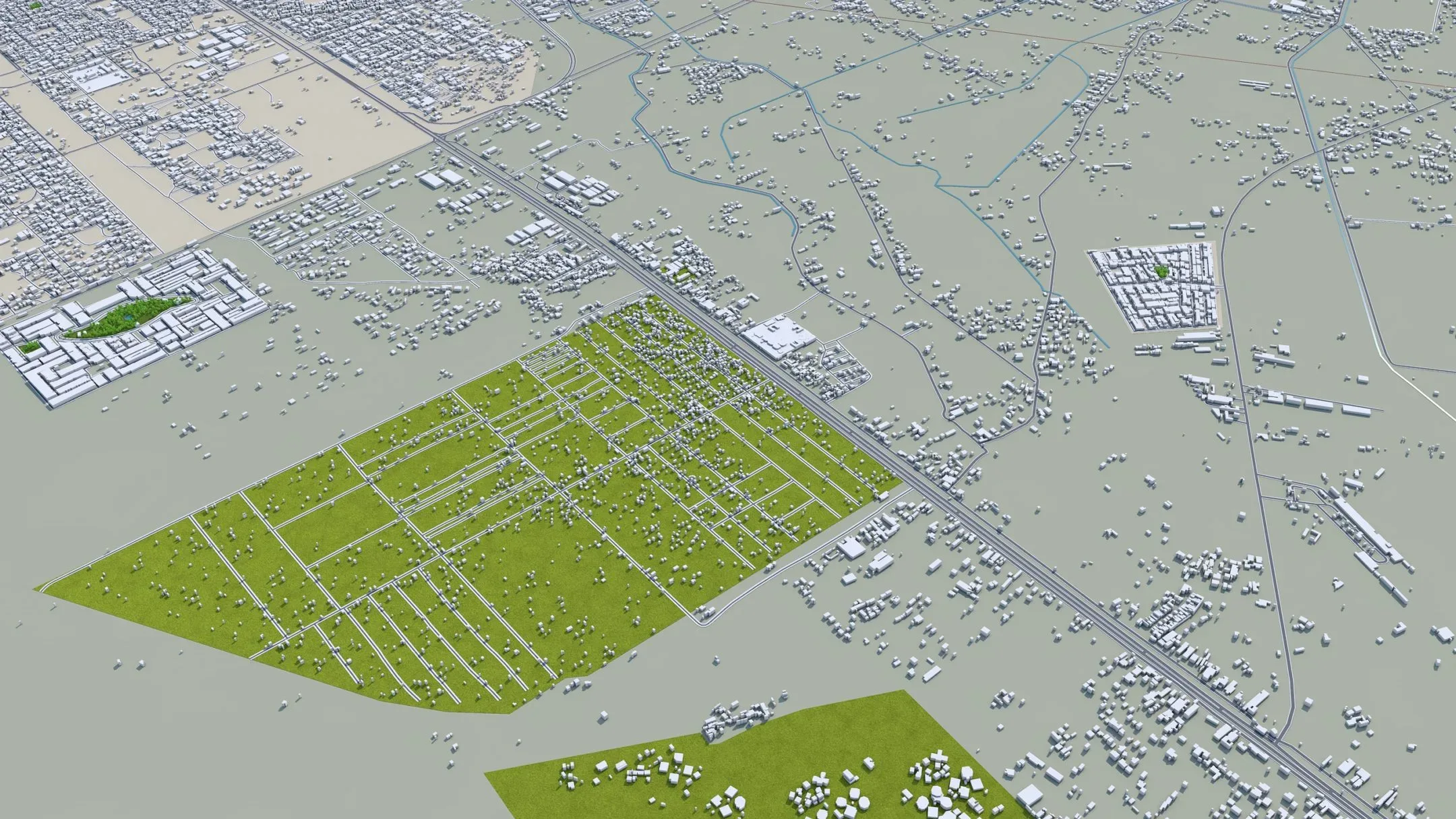 Karbala City Iraq 3D Model 40KM
