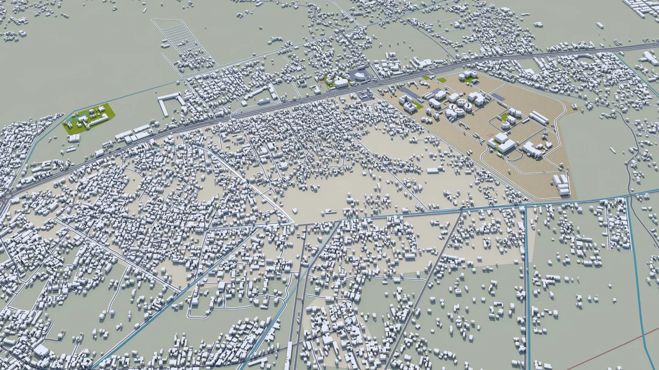 Karbala City Iraq 3D Model 40KM