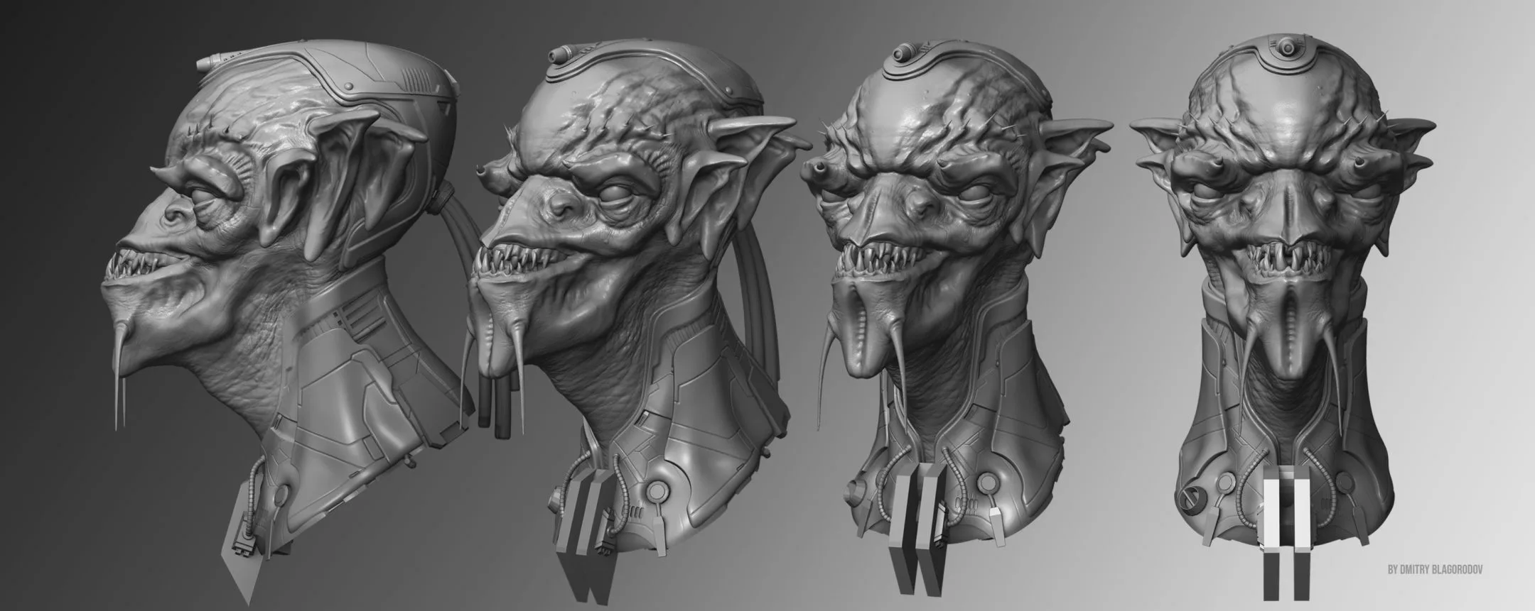 "Armored Aliens" Busts