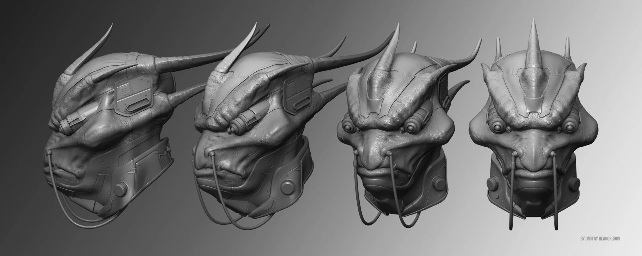 "Armored Aliens" Busts