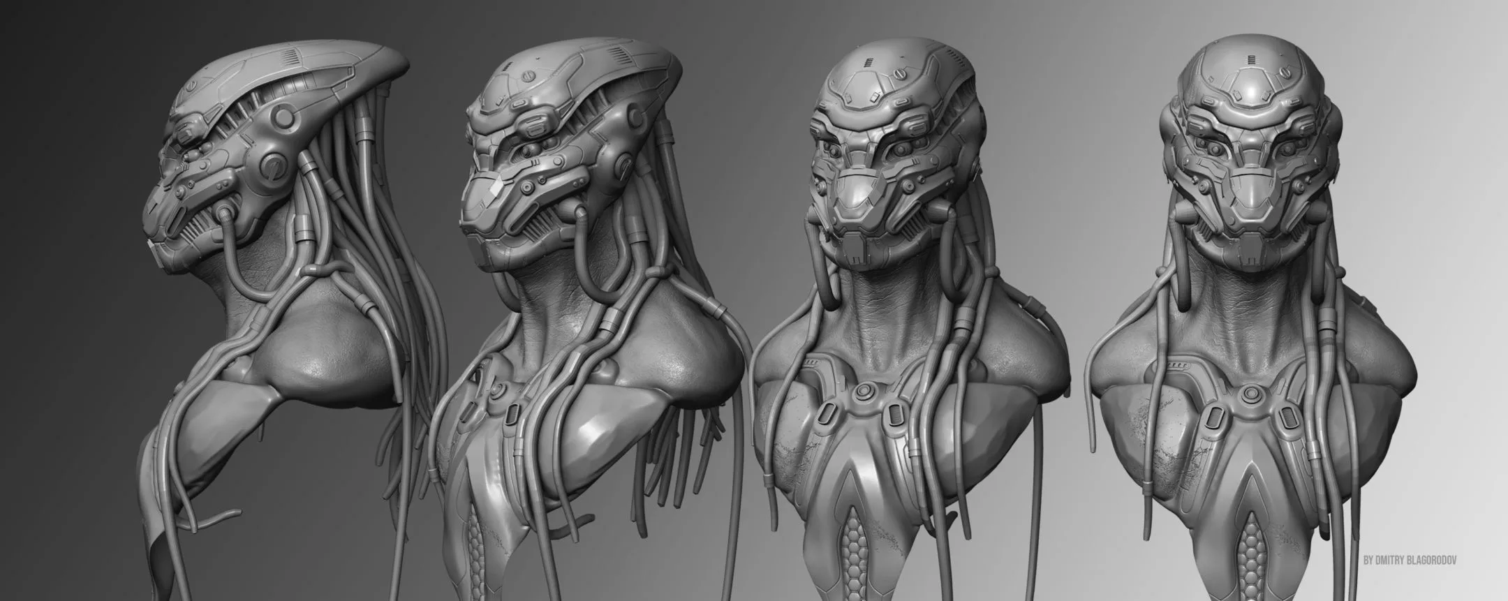 "Armored Aliens" Busts