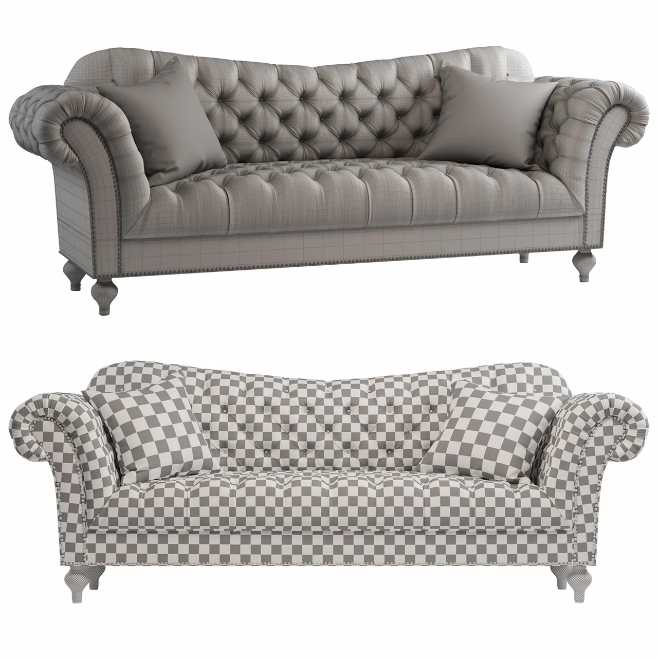 Vanna Brussel Tufted Sofa