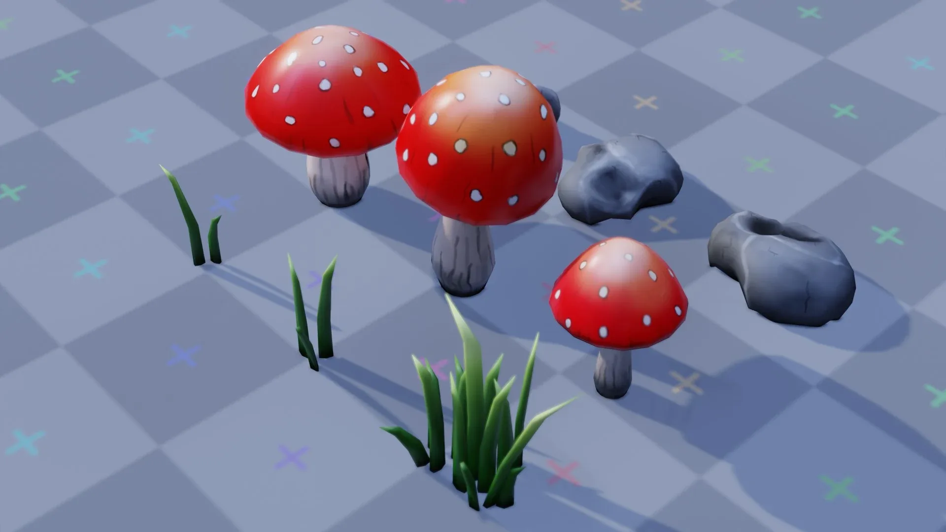 Low Poly, Hand Painted, Nature Assets (Game Ready)