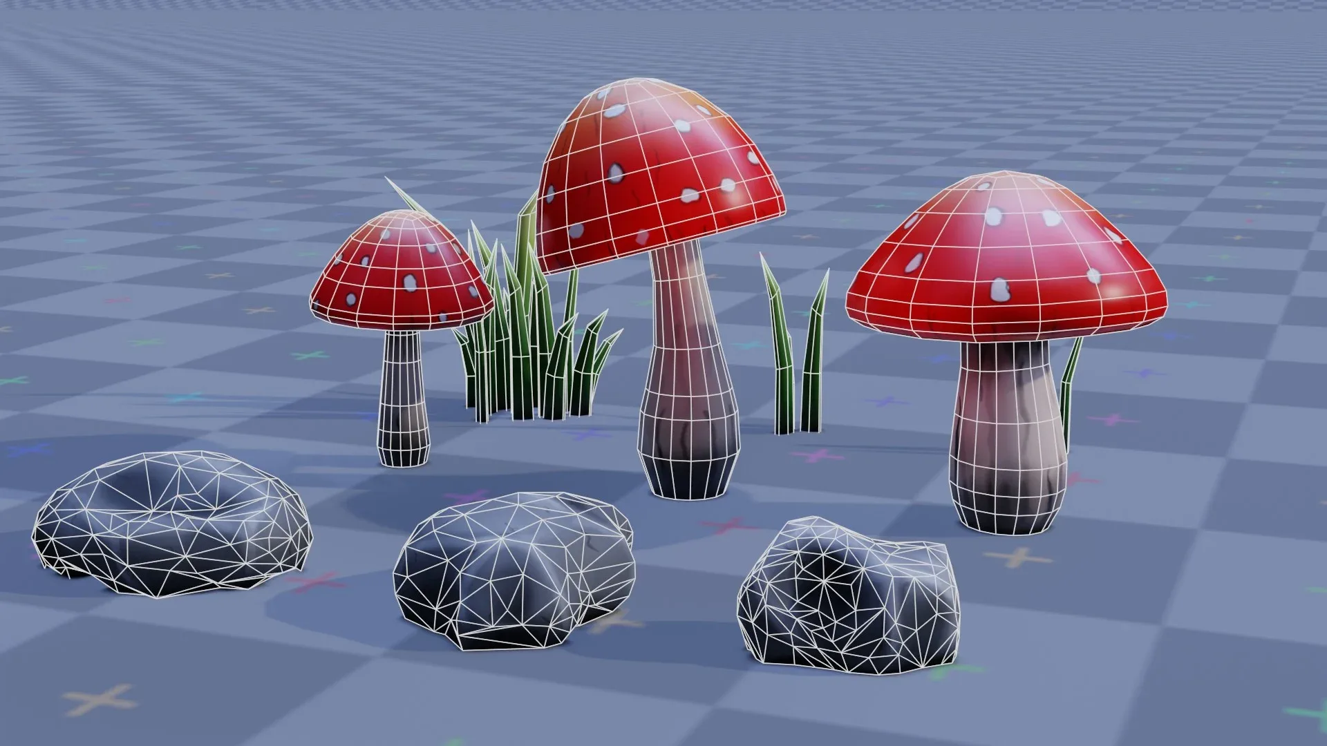 Low Poly, Hand Painted, Nature Assets (Game Ready)